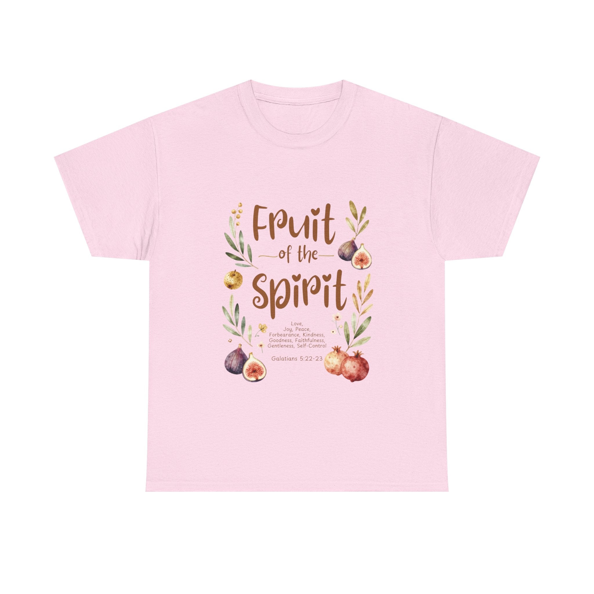 Fruit of the Spirit T-Shirt — Christian Faith Tee with Watercolor Fruit Design