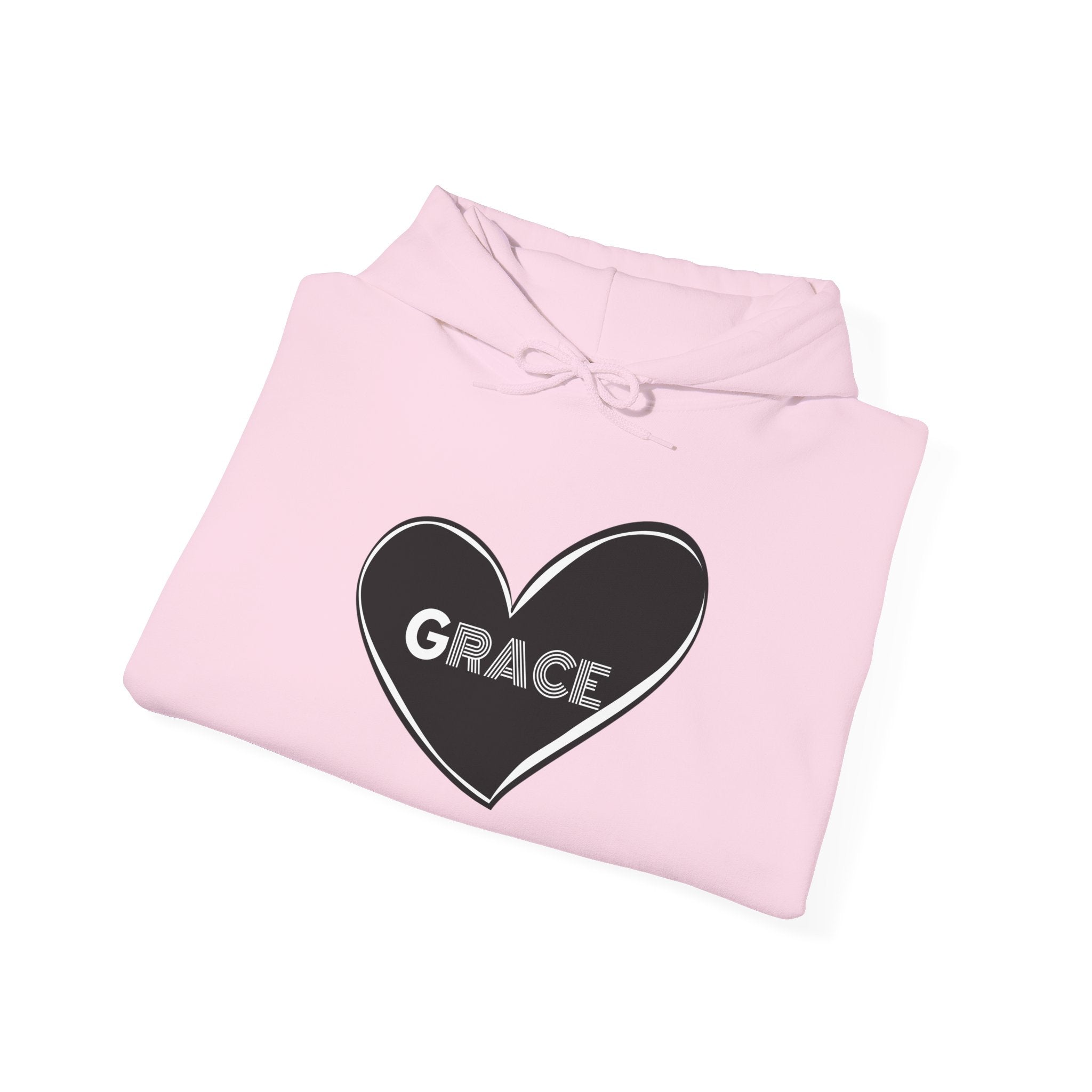 Grace Heart Hoodie — Simple Inspirational Graphic Pullover