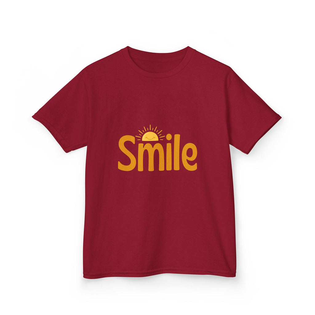 Kids Tee — "Smile" Sunshine Graphic Cotton Shirt