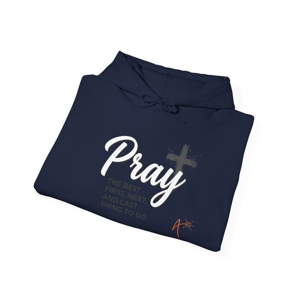 Prayer Hoodie — "Pray" Cross Faith Pullover
