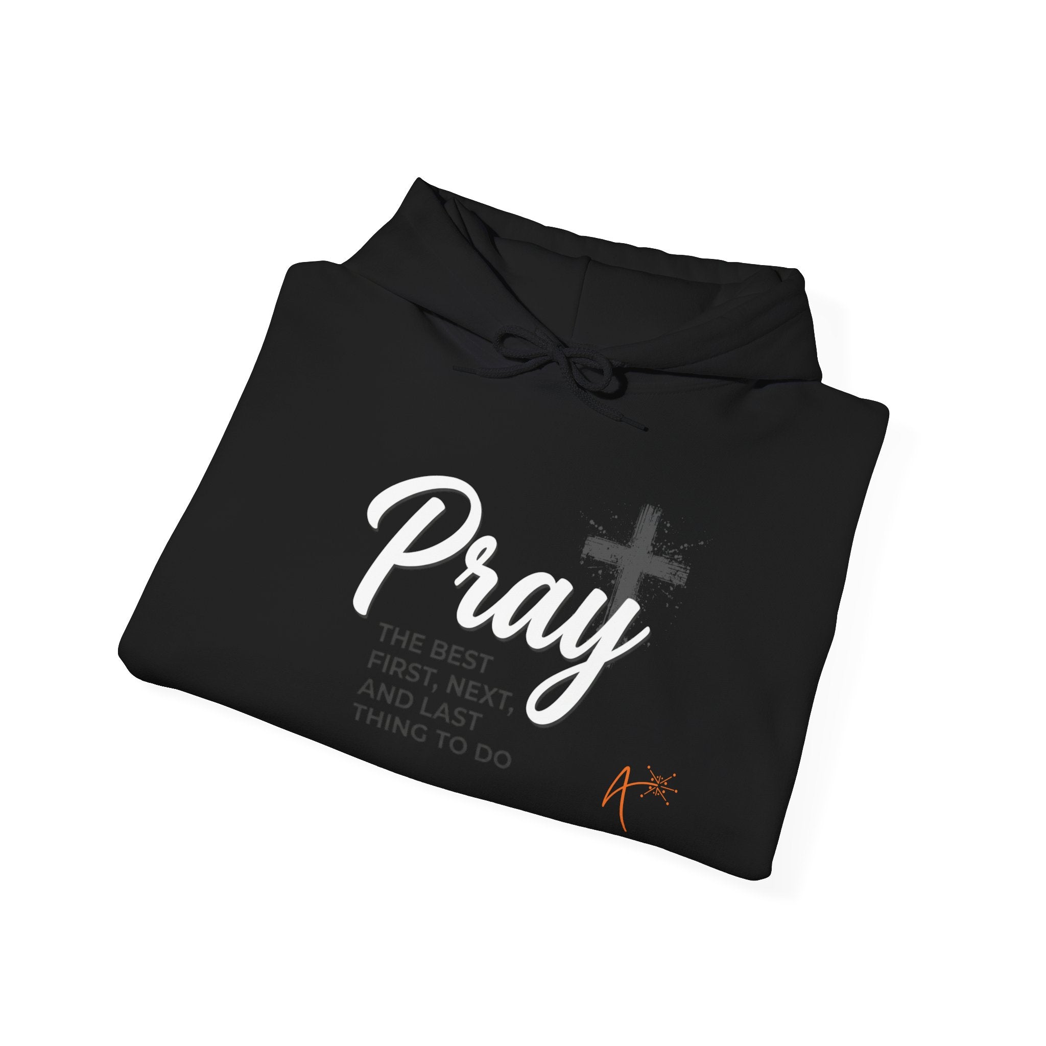Prayer Hoodie — "Pray" Cross Faith Pullover
