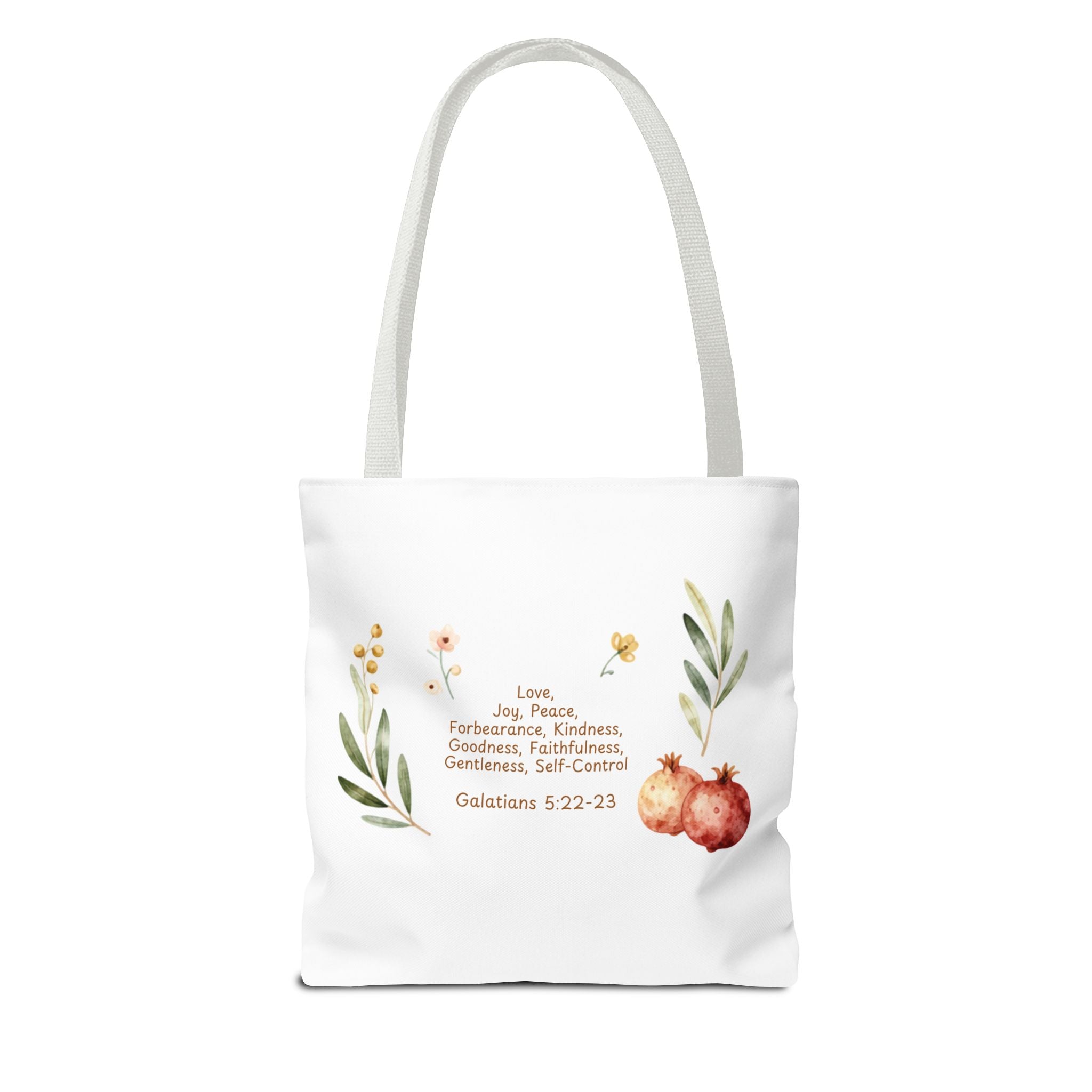 Fruit of the Spirit Tote Bag — Christian Scripture Canvas Grocery & Bible Study Tote