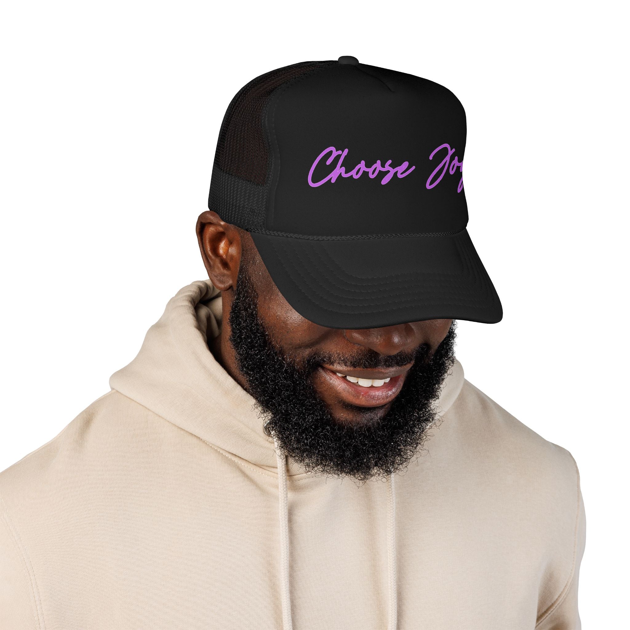 Choose Joy Trucker Hat — Inspirational Foam Mesh Cap