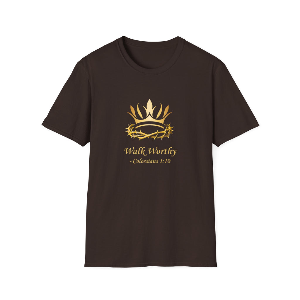 Christian Crown T-Shirt — 'Walk Worthy' Faith Graphic Tee