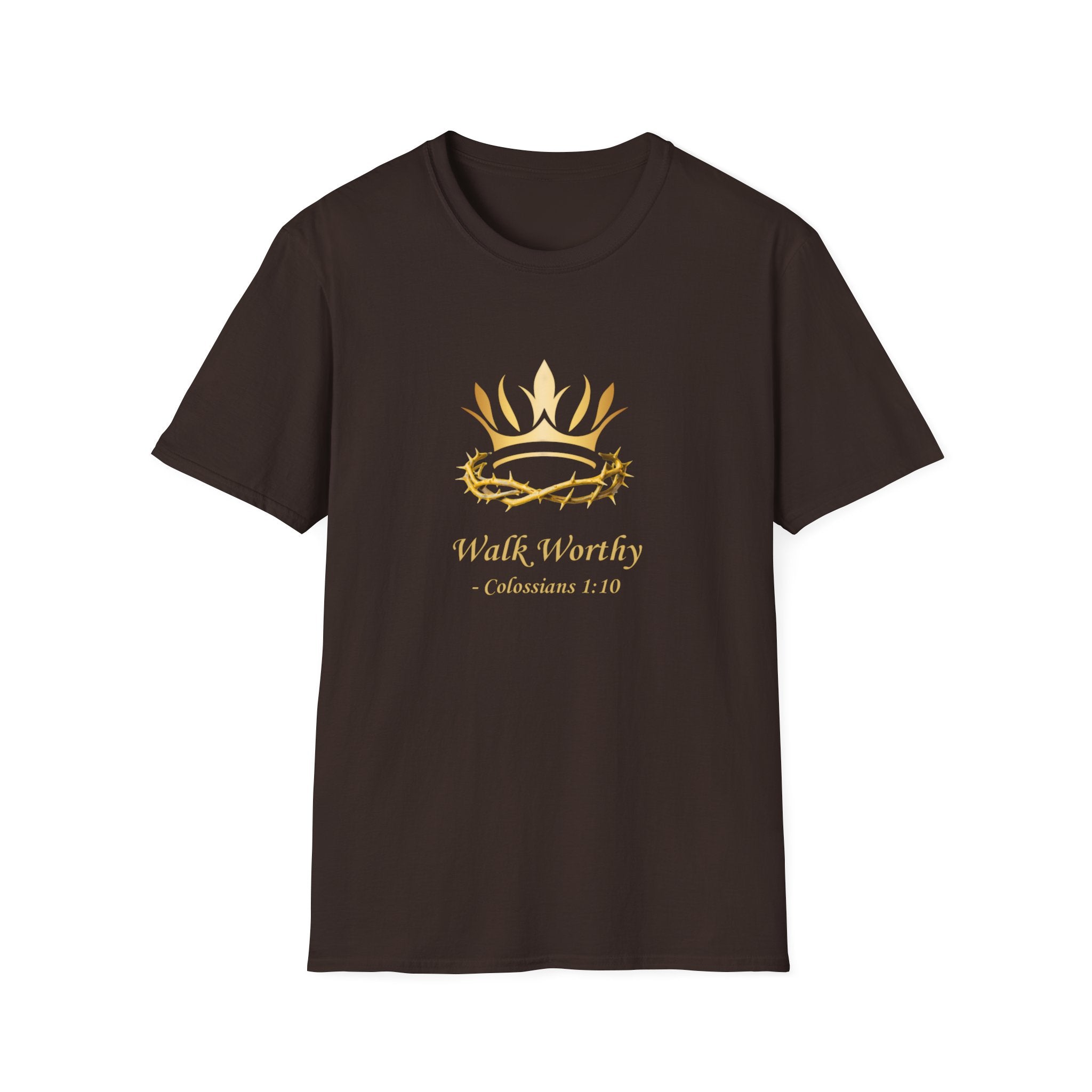 Christian Crown T-Shirt — 'Walk Worthy' Faith Graphic Tee