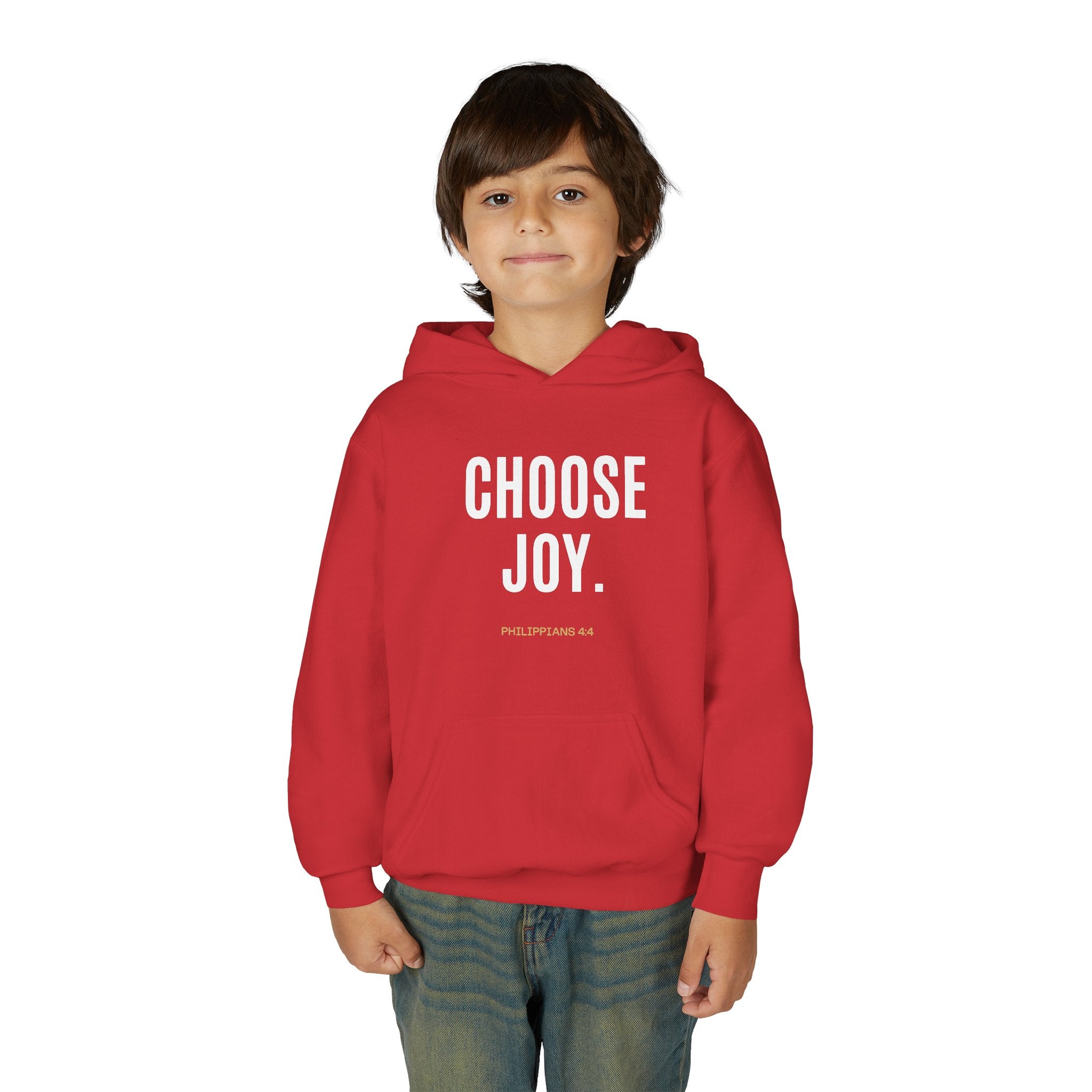 Youth Hoodie — Minimal Tiny 'be kind' Chest Print, Cozy Casual Kids Sweatshirt