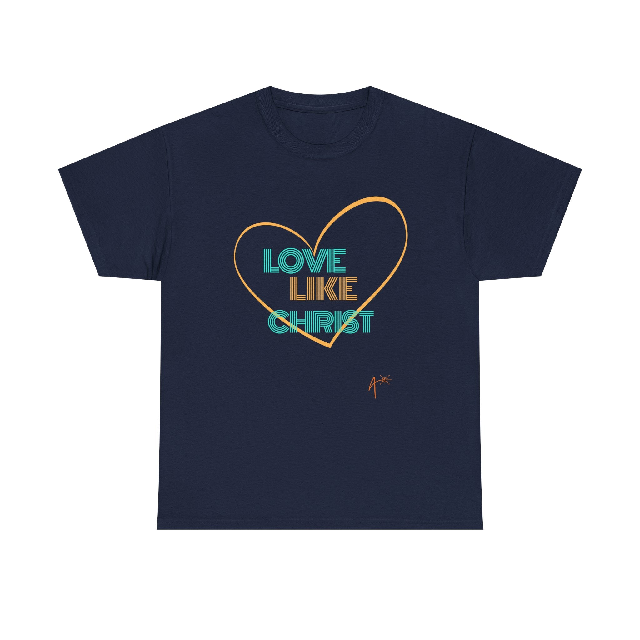 T-Shirt — "Love Like Christ" Heart Christian Tee