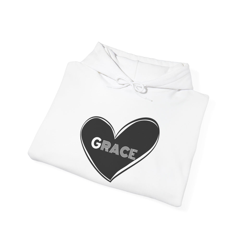 Grace Heart Hoodie — Simple Inspirational Graphic Pullover