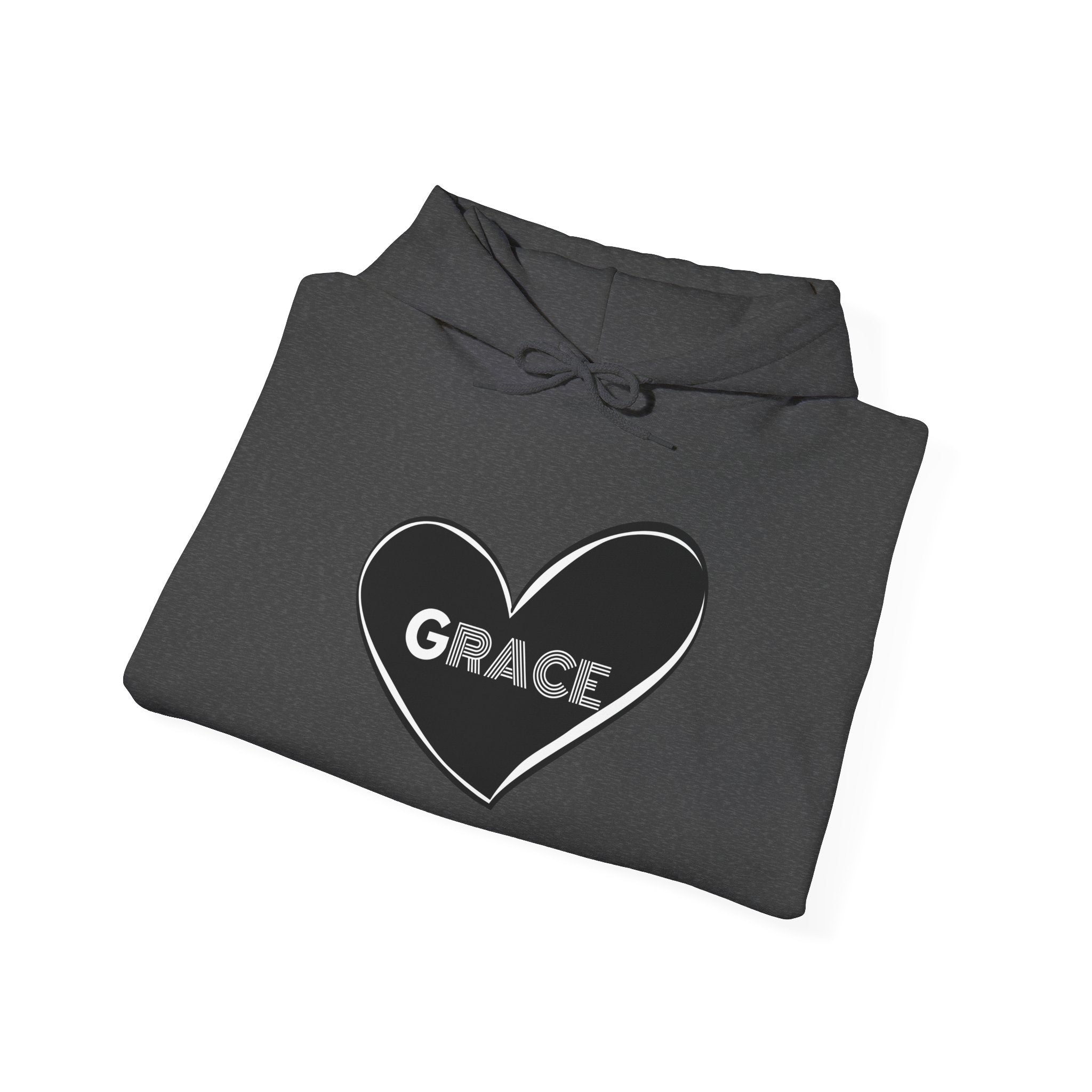 Grace Heart Hoodie — Simple Inspirational Graphic Pullover