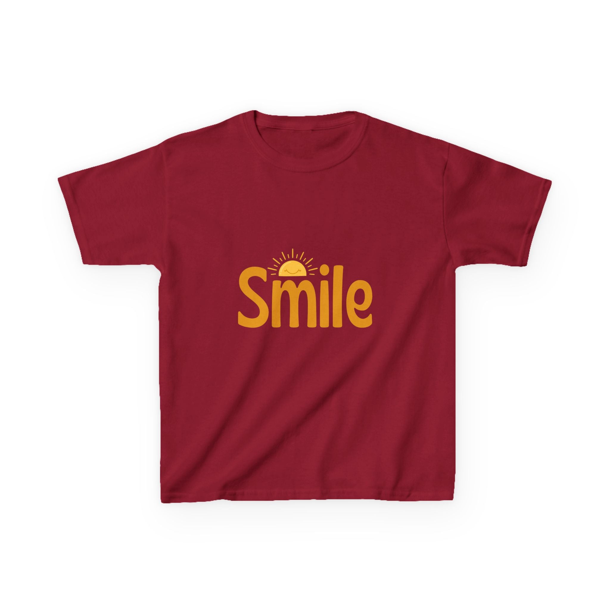 Kids Tee — "Smile" Sunshine Graphic Cotton Shirt