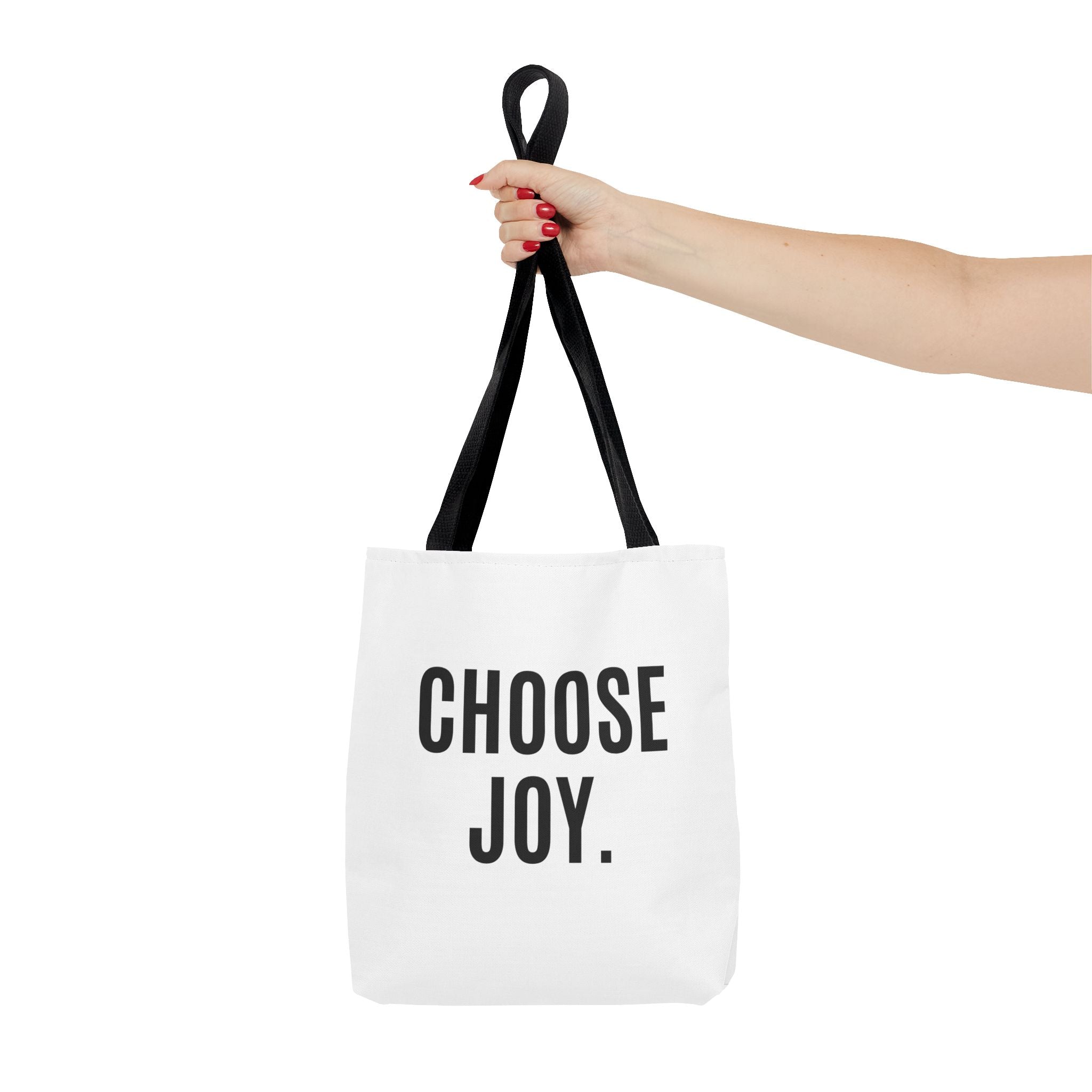 Choose Joy Tote Bag — Inspirational Scripture Philippians 4:4 Canvas Tote