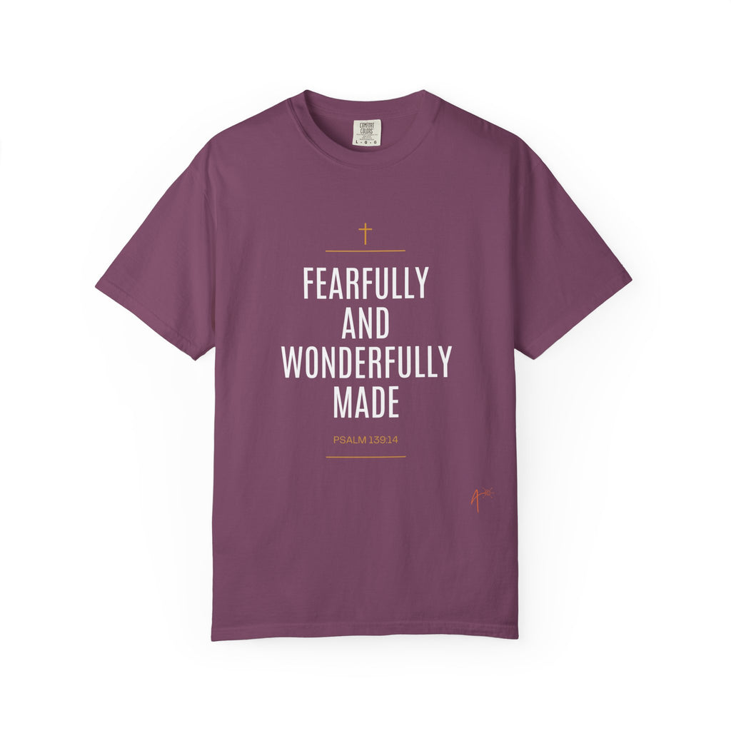 Faith-Inspired T-Shirt — “Fearfully and Wonderfully Made” Scripture Tee