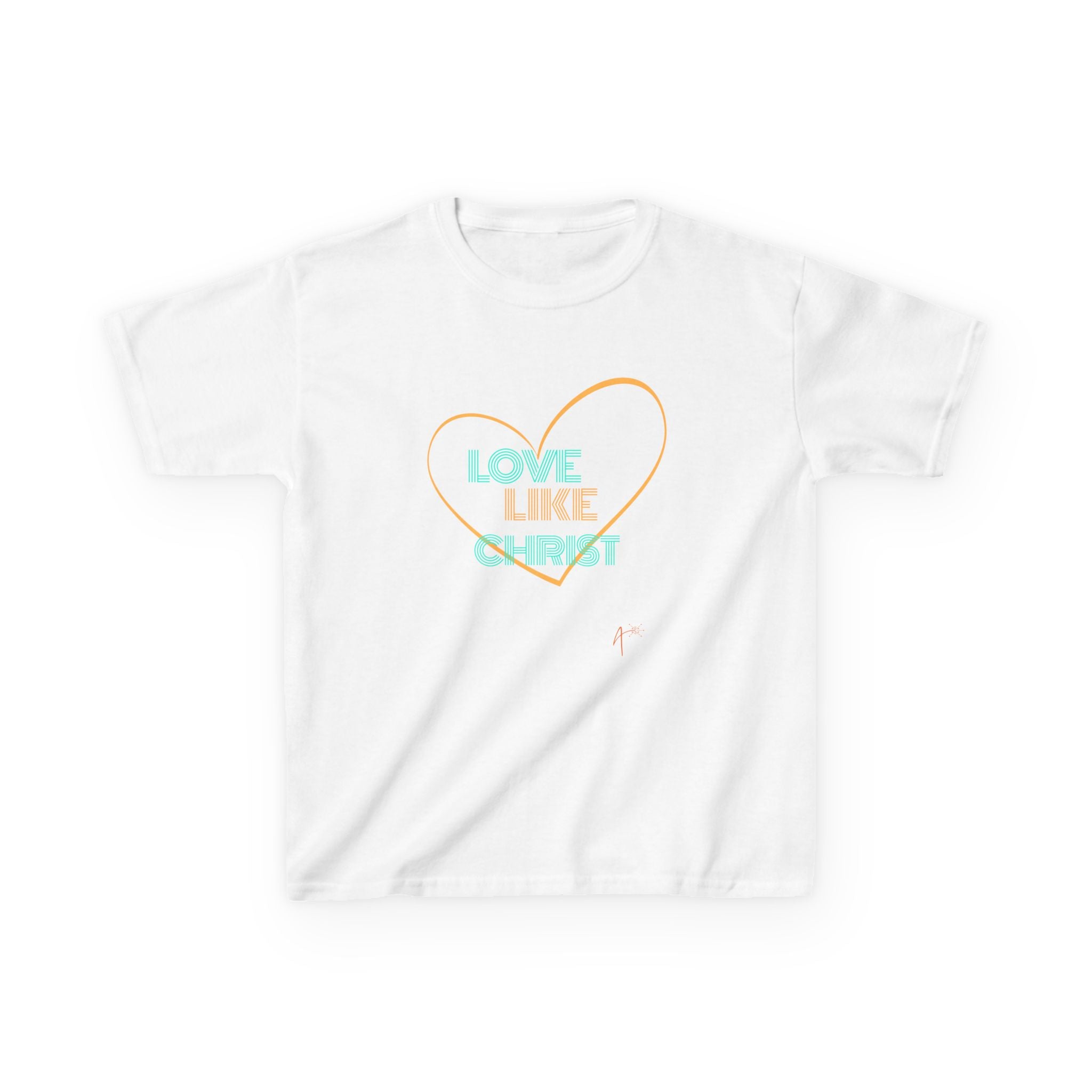 Kids Tee — "Love Like Christ" Heart Graphic
