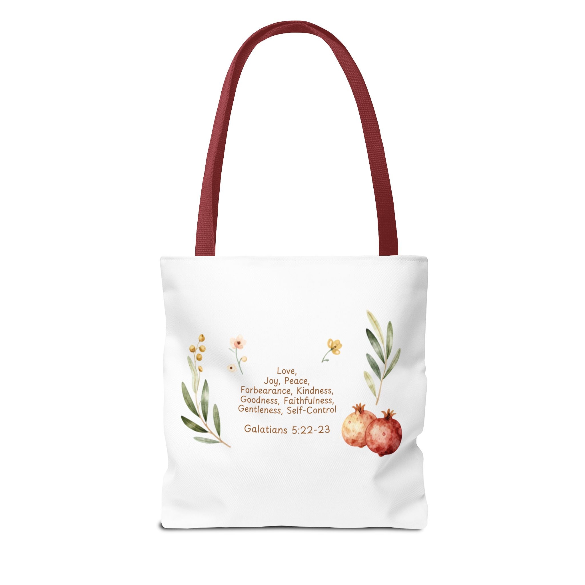 Fruit of the Spirit Tote Bag — Christian Scripture Canvas Grocery & Bible Study Tote