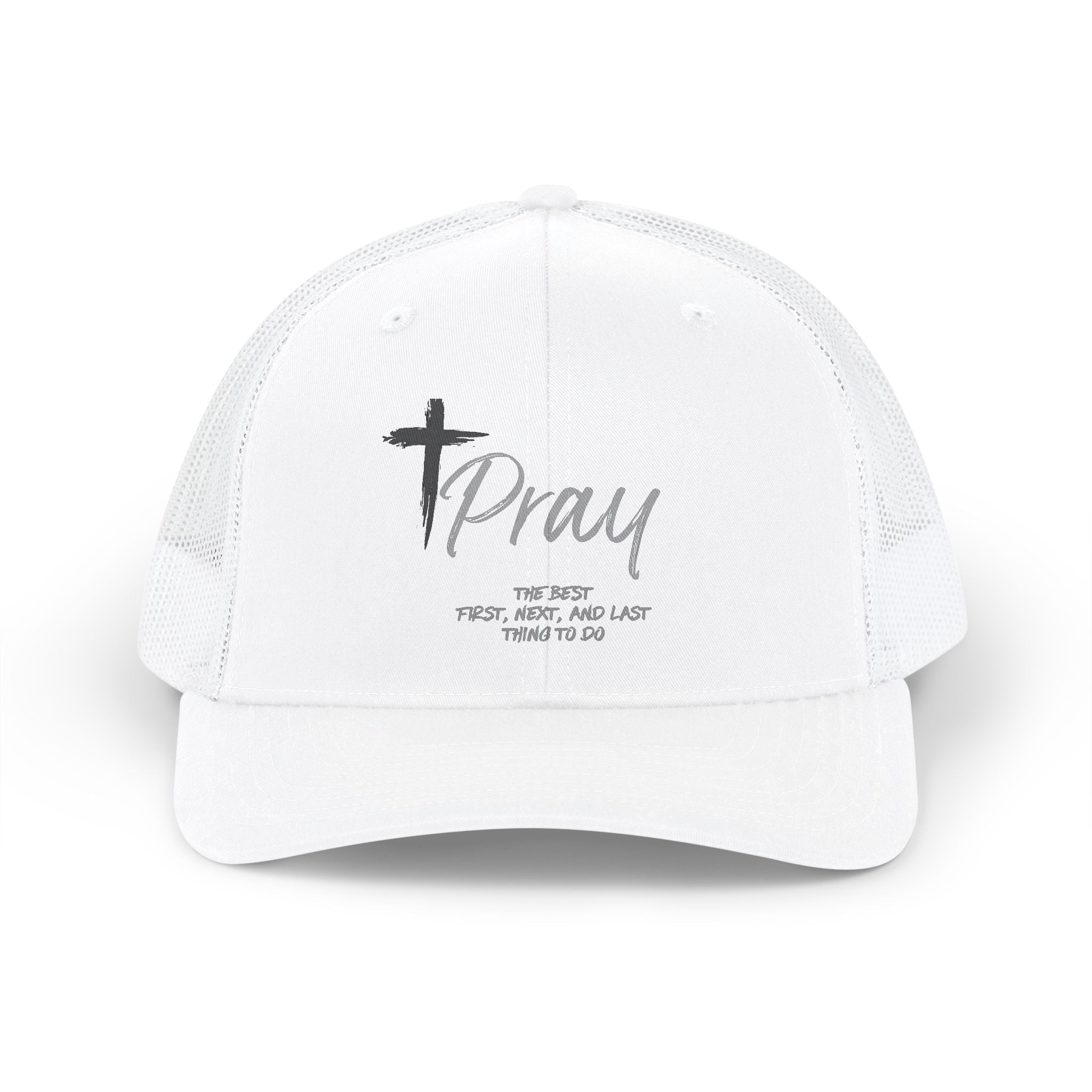 Pray Trucker Cap — Inspirational Christian Snapback Hat