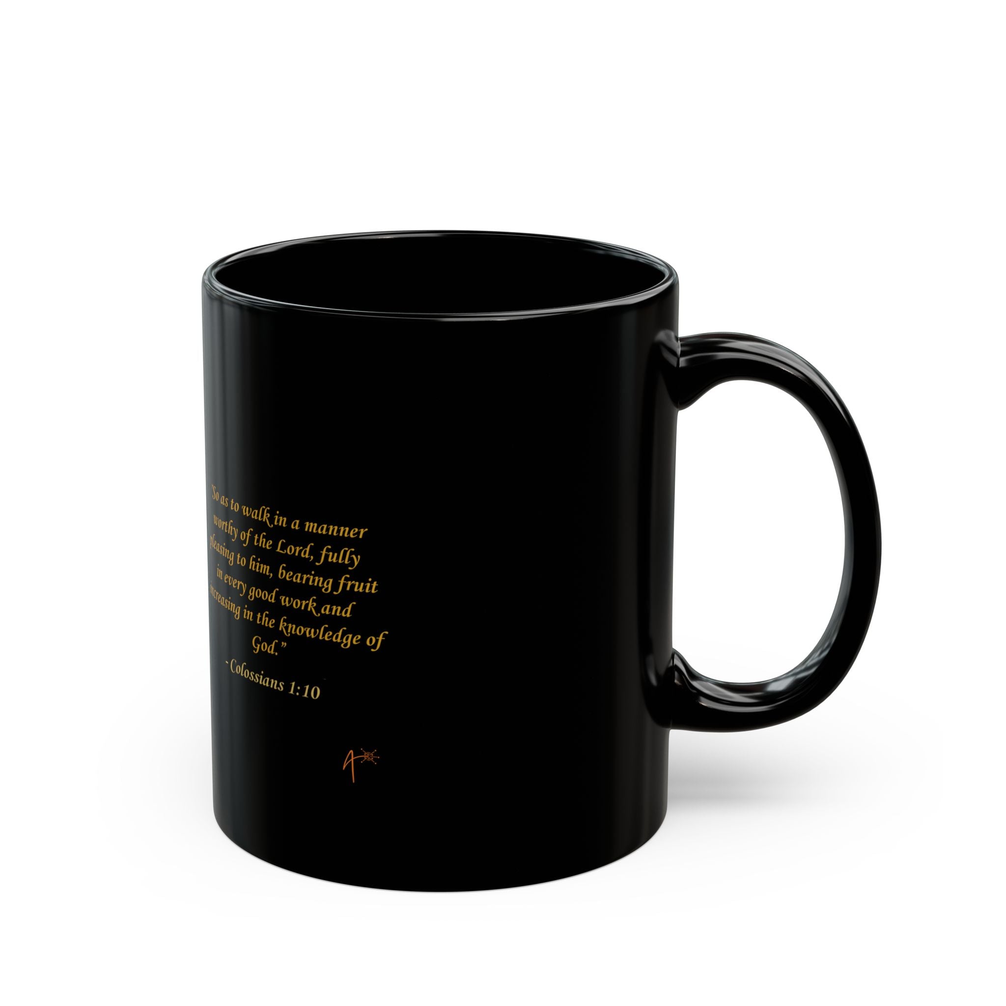 Christian Faith Coffee Mug — "Walk Worthy" Golden Crown Scripture Design (11oz/15oz)