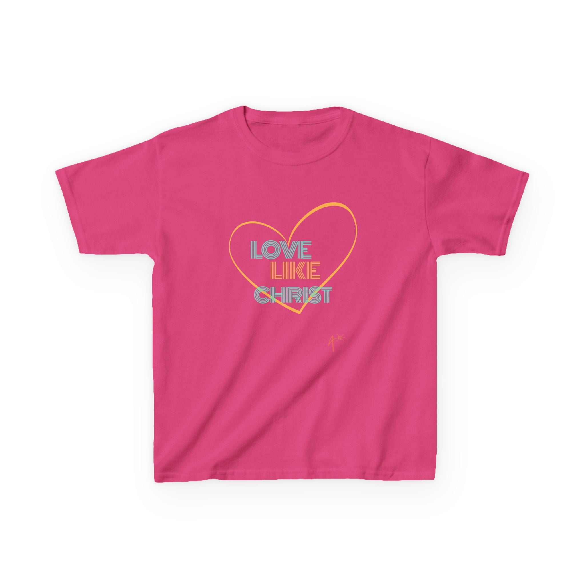 Kids Tee — "Love Like Christ" Heart Graphic