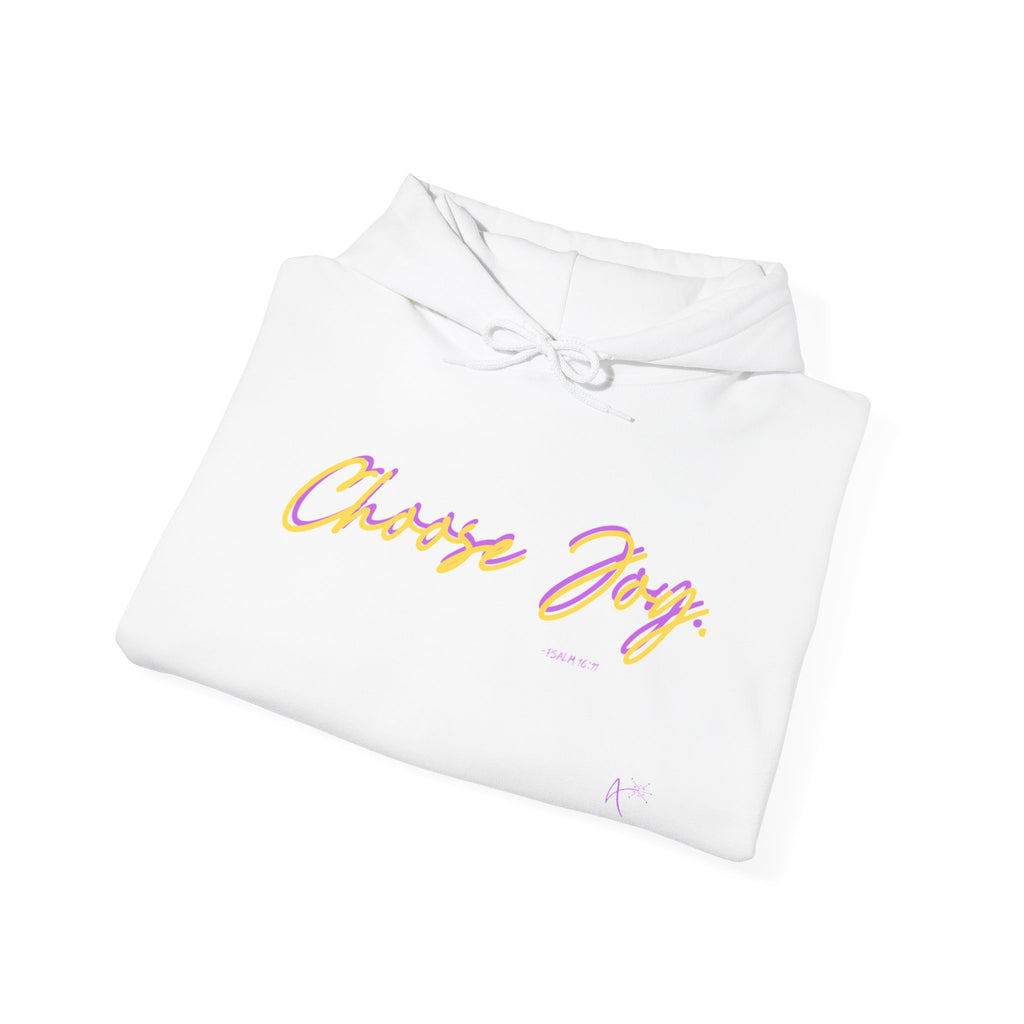 Choose Joy Hoodie — Positive Script Graphic Pullover