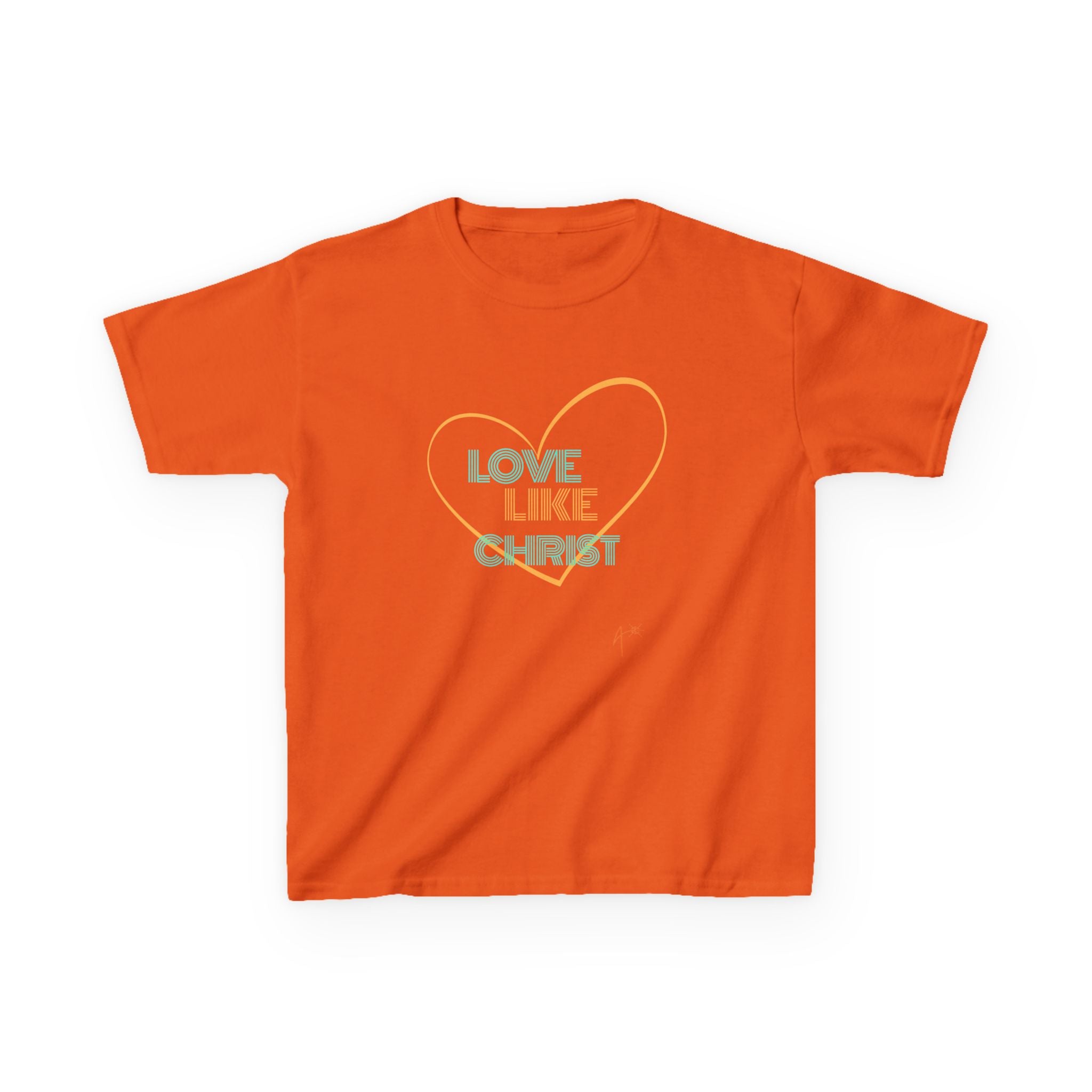 Kids Tee — "Love Like Christ" Heart Graphic