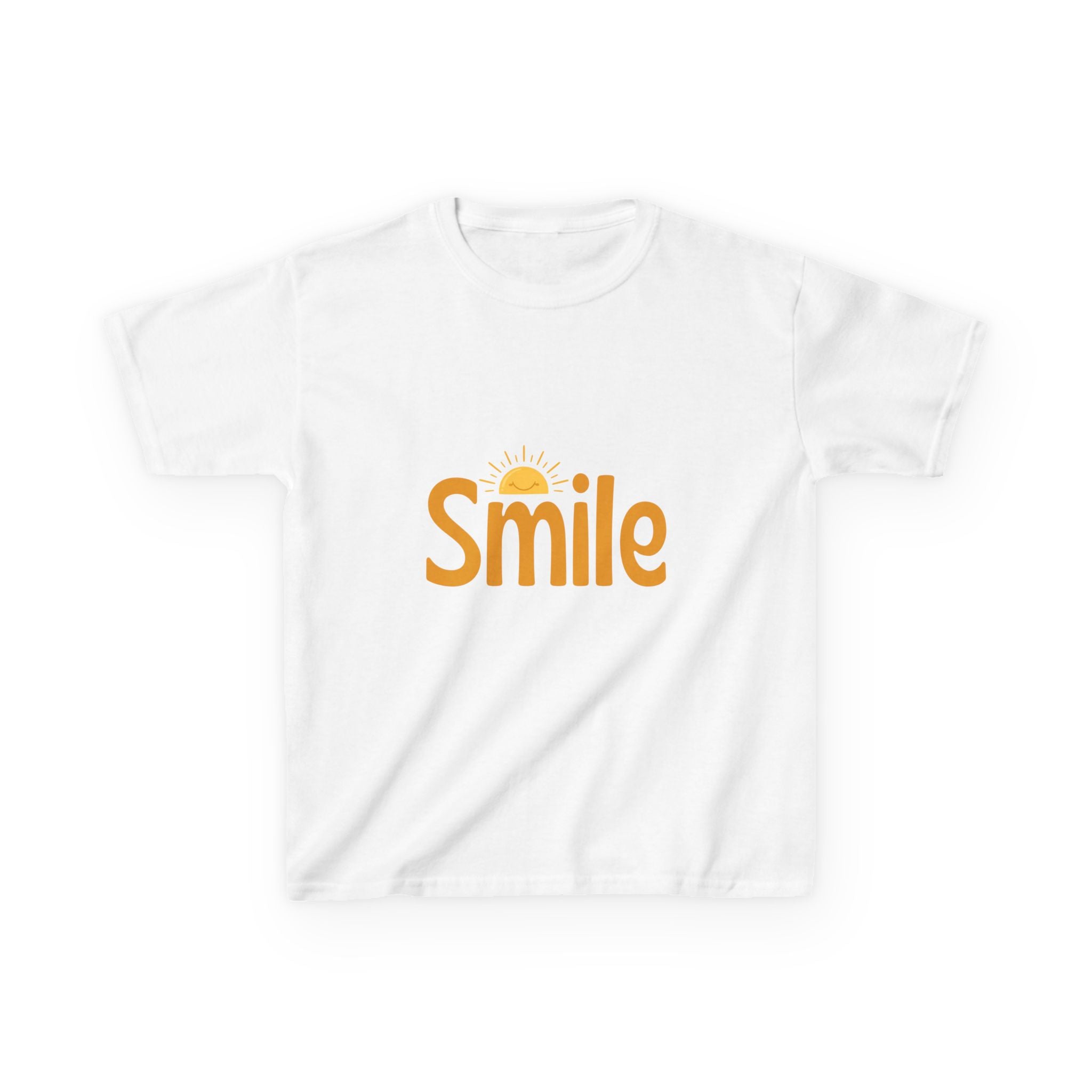 Kids Tee — "Smile" Sunshine Graphic Cotton Shirt