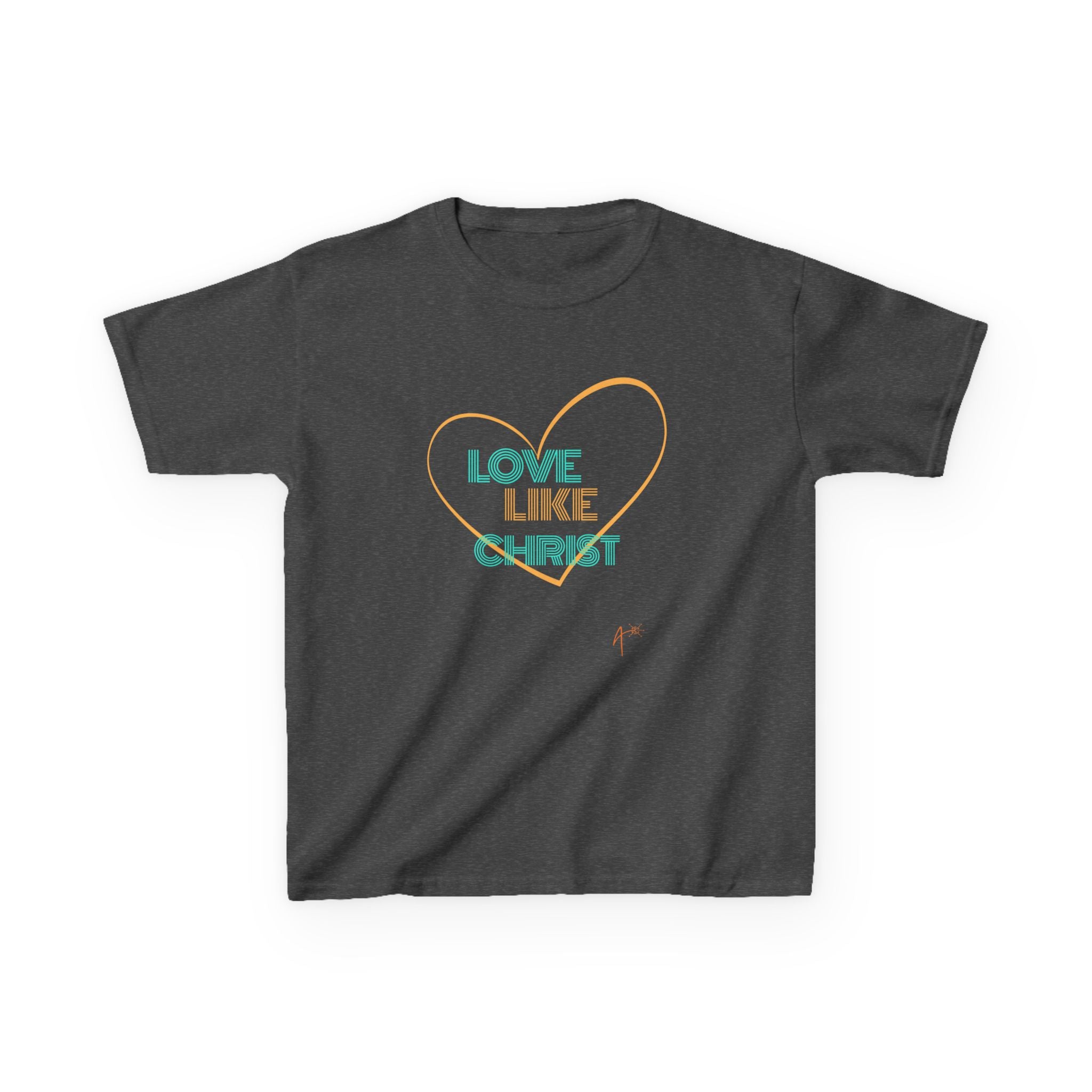 Kids Tee — "Love Like Christ" Heart Graphic