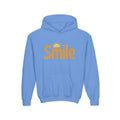 Youth Hoodie — "Smile" Retro Sun Graphic Kids Sweatshirt
