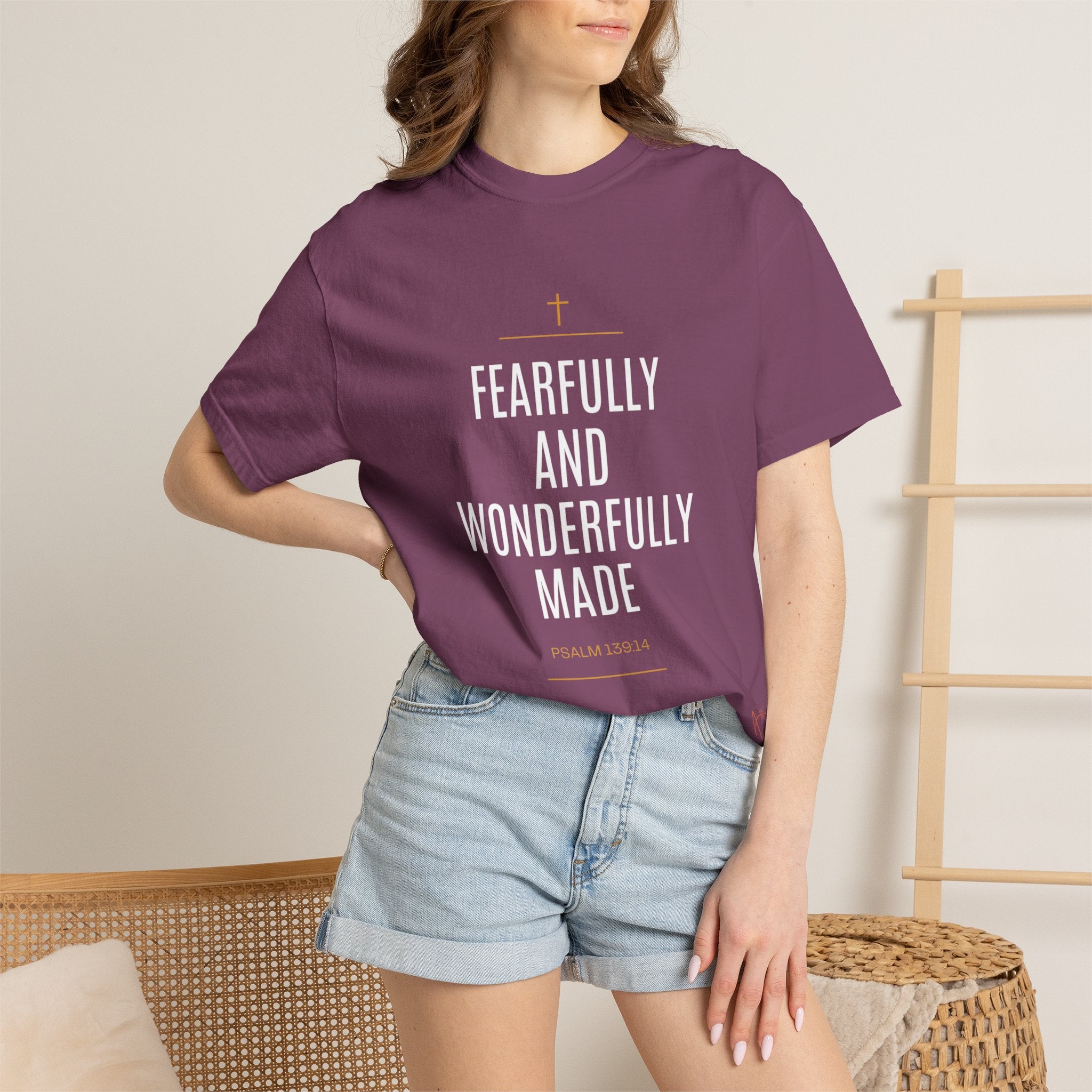Faith-Inspired T-Shirt — “Fearfully and Wonderfully Made” Scripture Tee