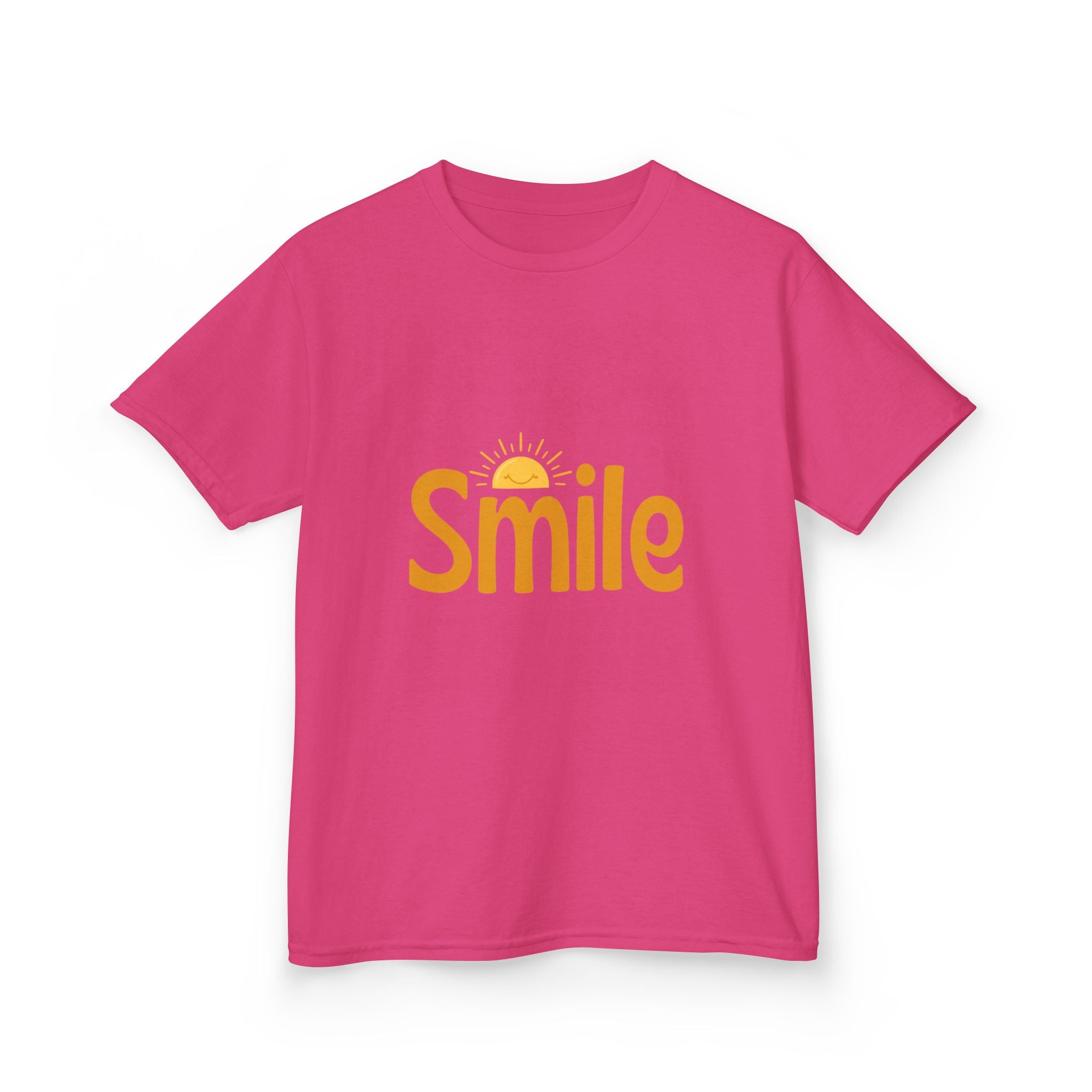 Kids Tee — "Smile" Sunshine Graphic Cotton Shirt