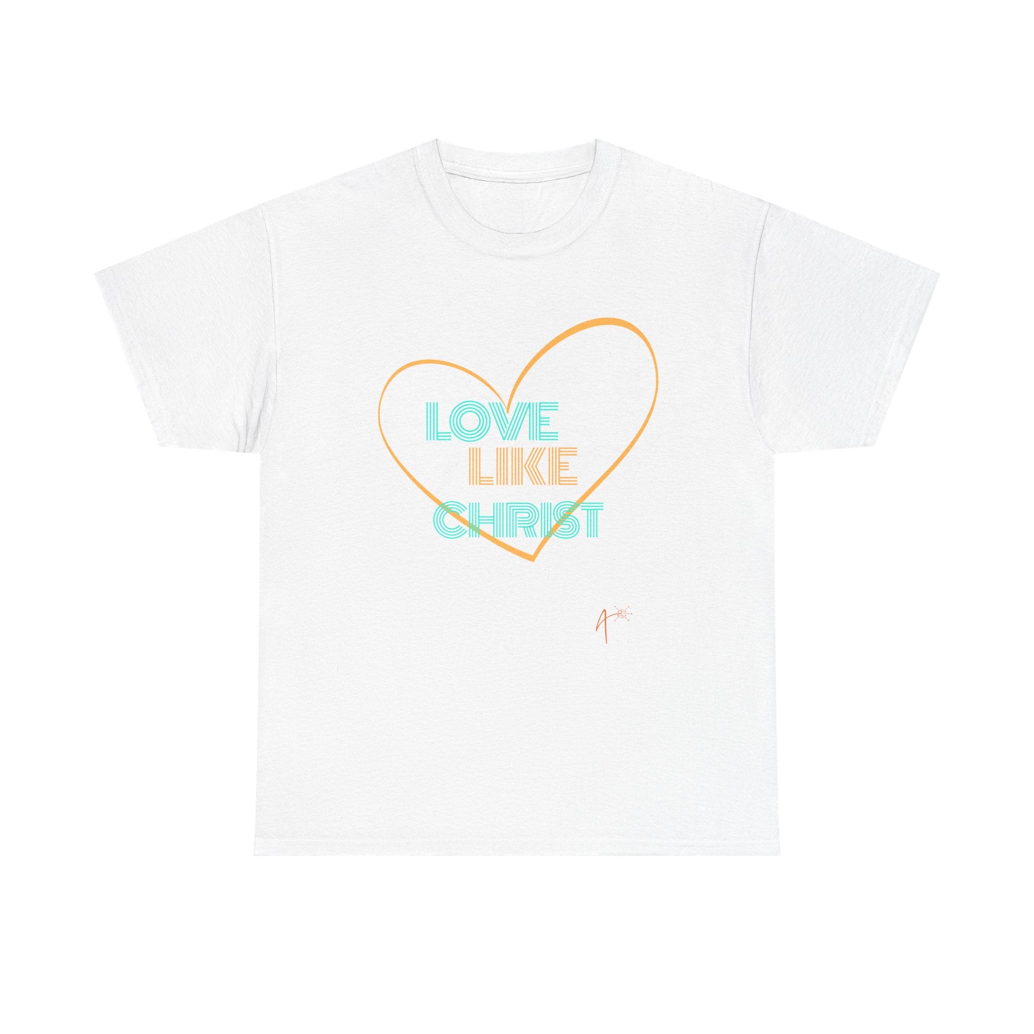 T-Shirt — "Love Like Christ" Heart Christian Tee