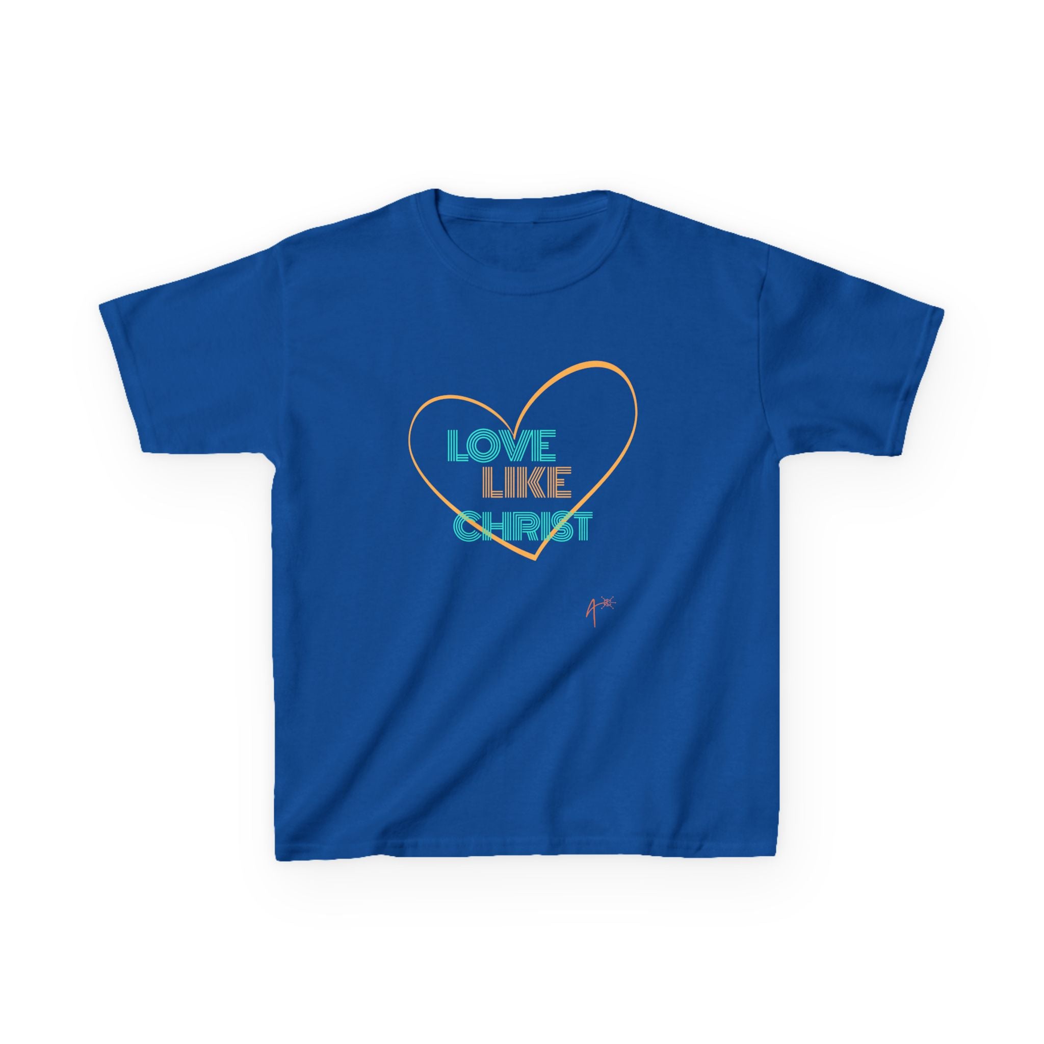 Kids Tee — "Love Like Christ" Heart Graphic