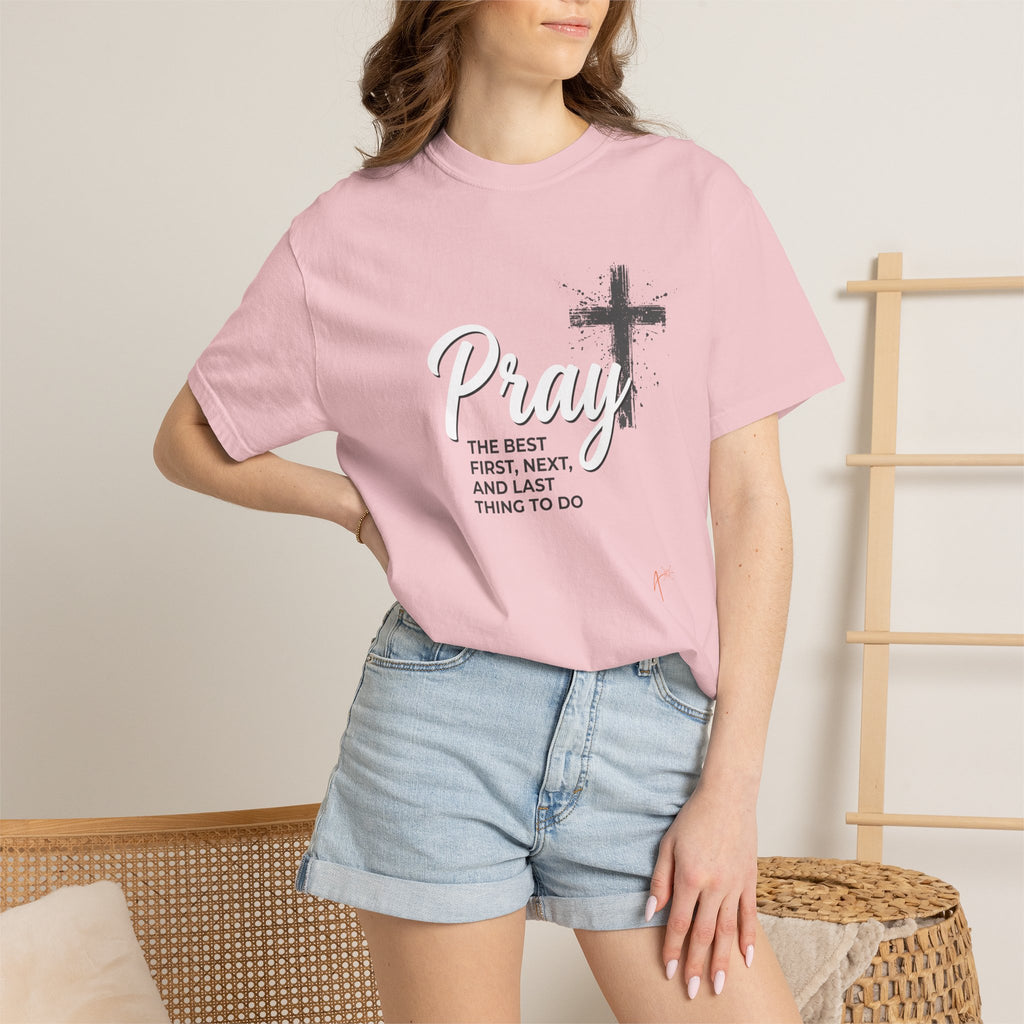 Pray Cross T-Shirt — 'Pray' Faith Graphic Tee