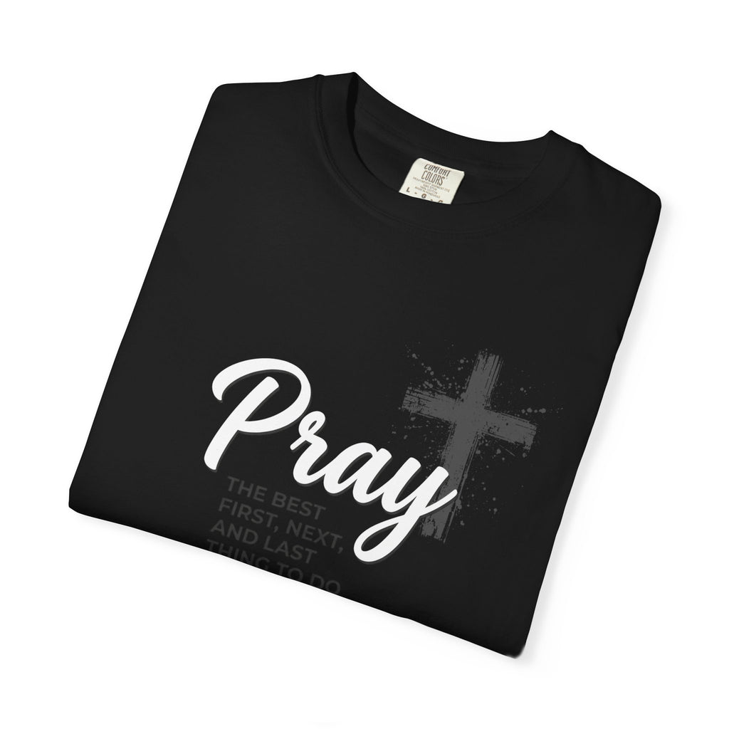 Pray Cross T-Shirt — 'Pray' Faith Graphic Tee