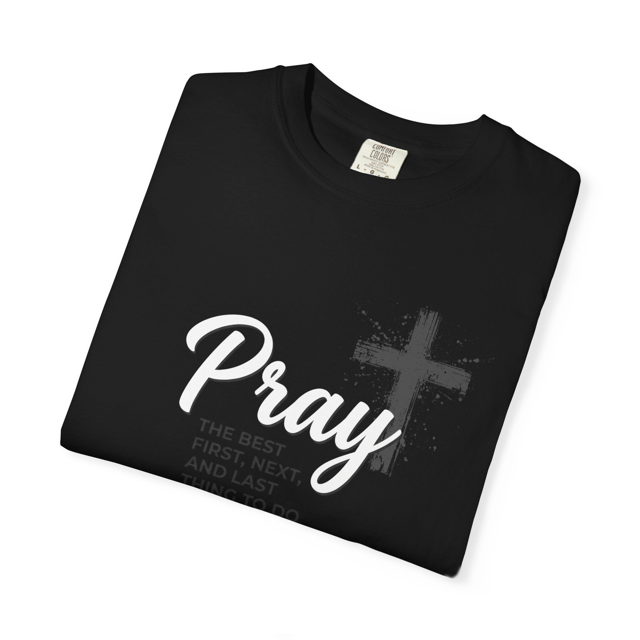 Pray Cross T-Shirt — 'Pray' Faith Graphic Tee