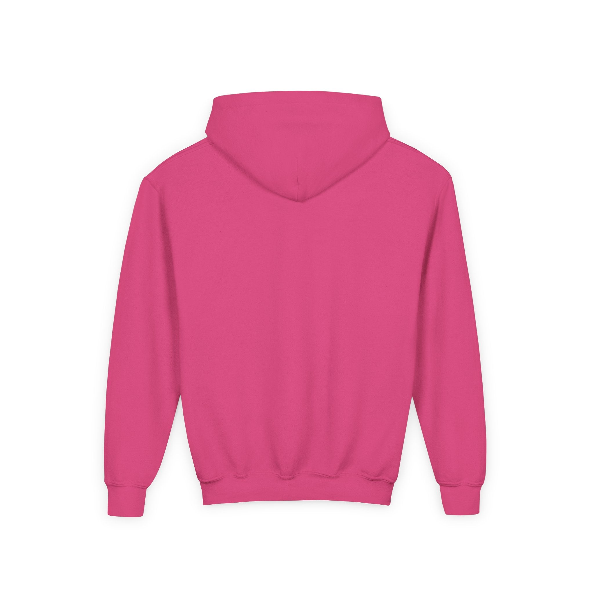 Youth Hoodie — Minimal Tiny 'be kind' Chest Print, Cozy Casual Kids Sweatshirt