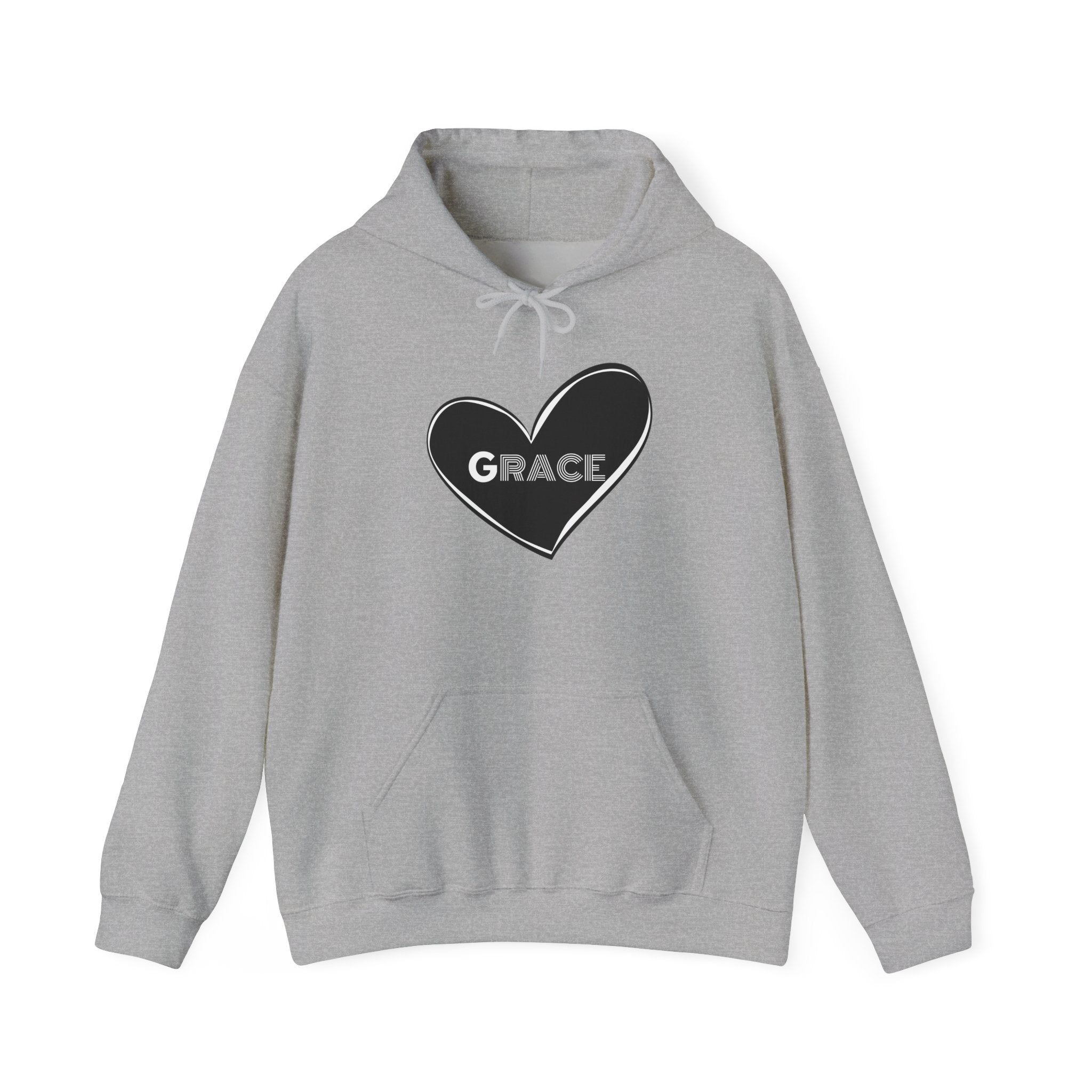 Grace Heart Hoodie — Simple Inspirational Graphic Pullover