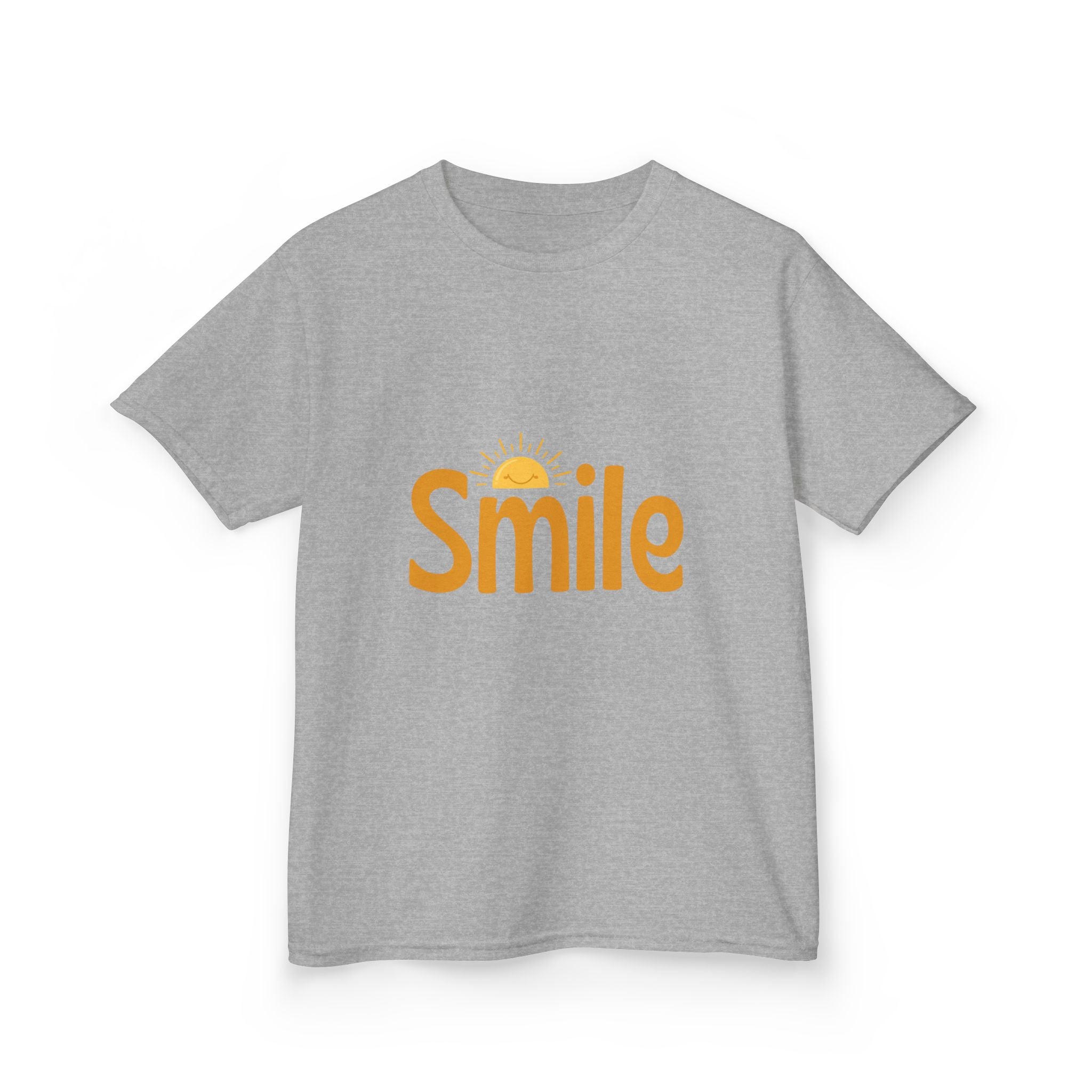 Kids Tee — "Smile" Sunshine Graphic Cotton Shirt