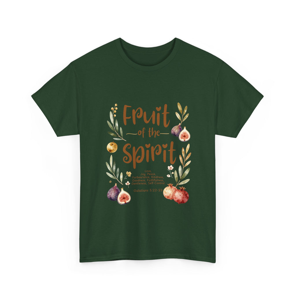 Fruit of the Spirit T-Shirt — Christian Faith Tee with Watercolor Fruit Design