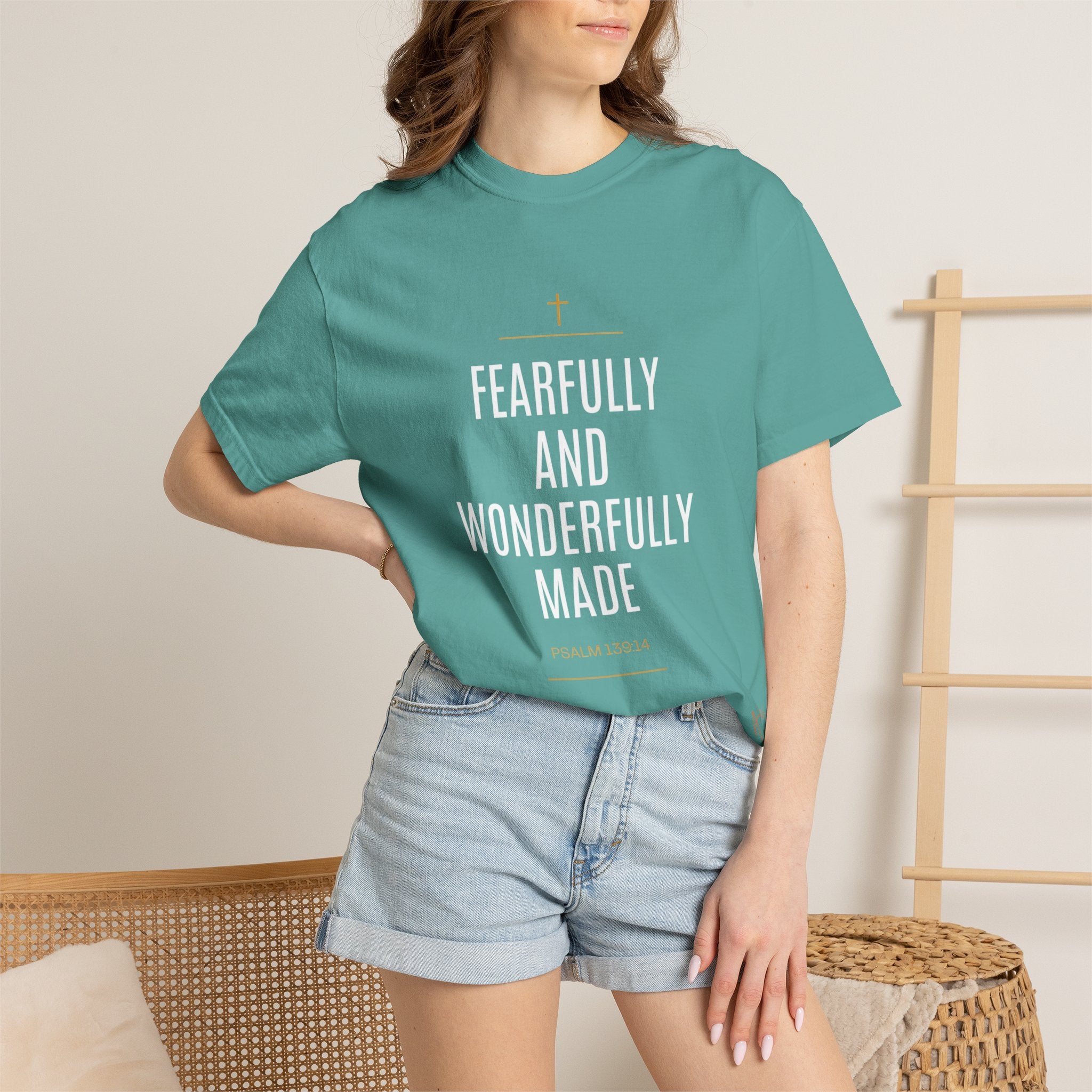 Faith-Inspired T-Shirt — “Fearfully and Wonderfully Made” Scripture Tee