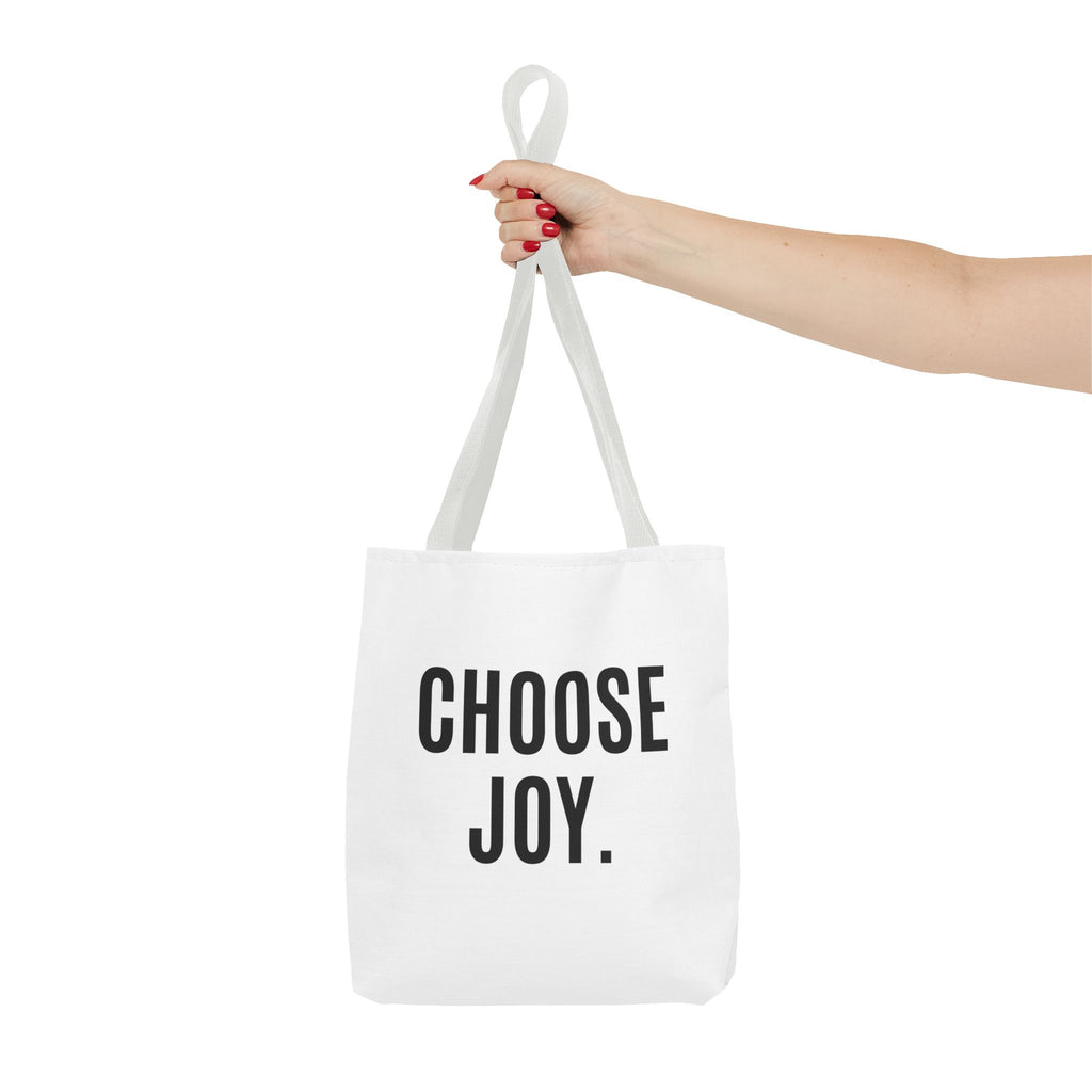 Choose Joy Tote Bag — Inspirational Scripture Philippians 4:4 Canvas Tote