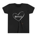 Youth Tee — Black Heart "Grace" Graphic Kids Shirt