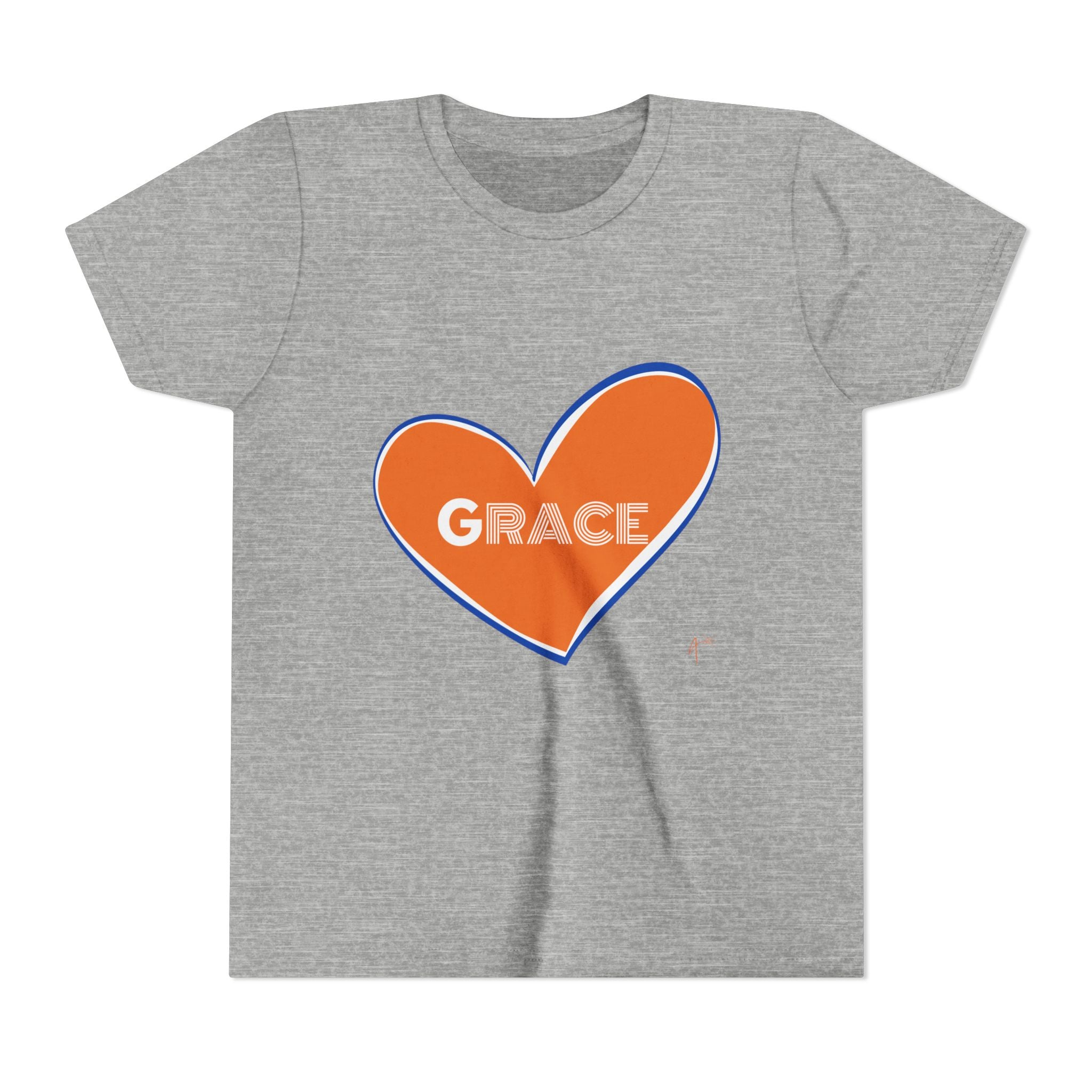 Youth Tee – Orange Heart “Grace” Kids T-Shirt