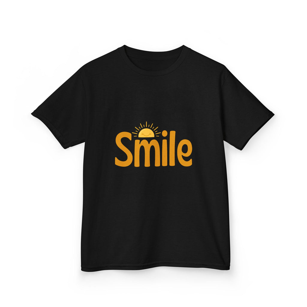Kids Tee — "Smile" Sunshine Graphic Cotton Shirt
