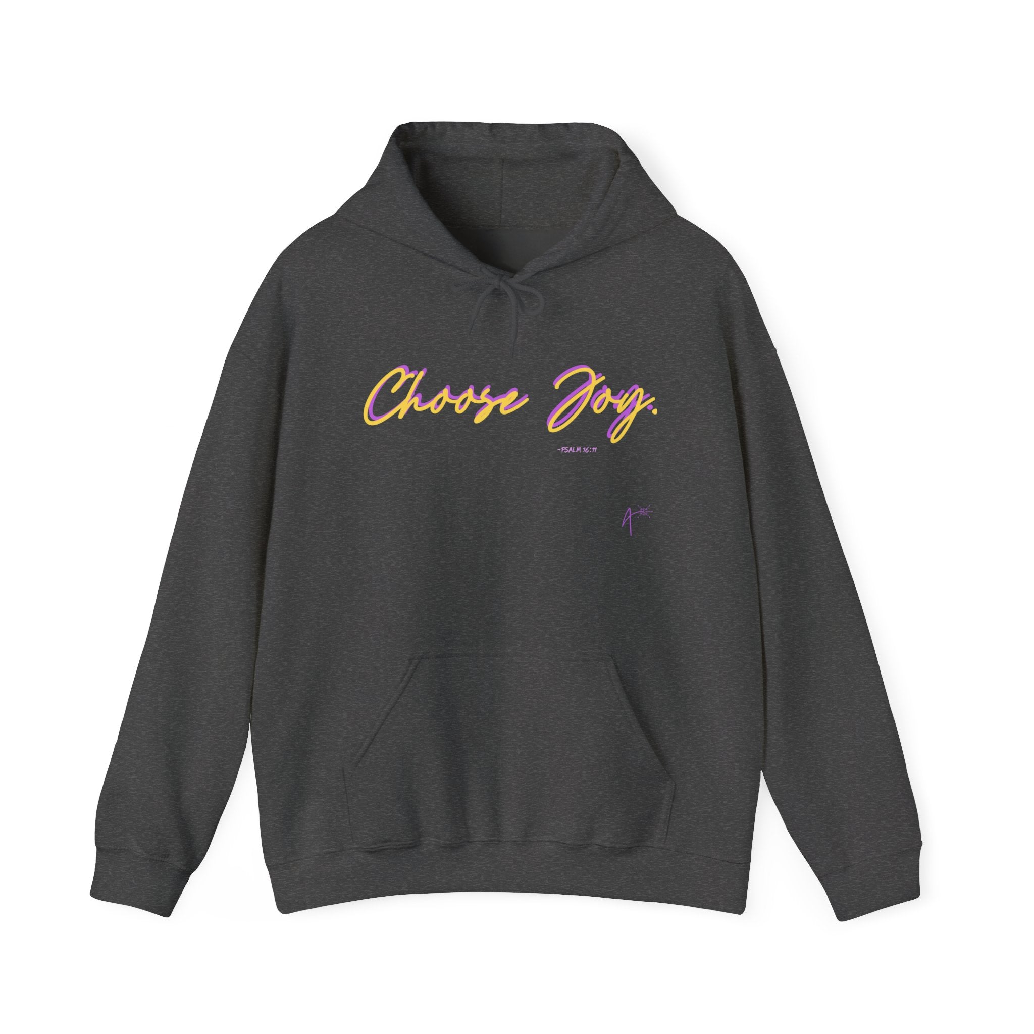 Choose Joy Hoodie — Positive Script Graphic Pullover