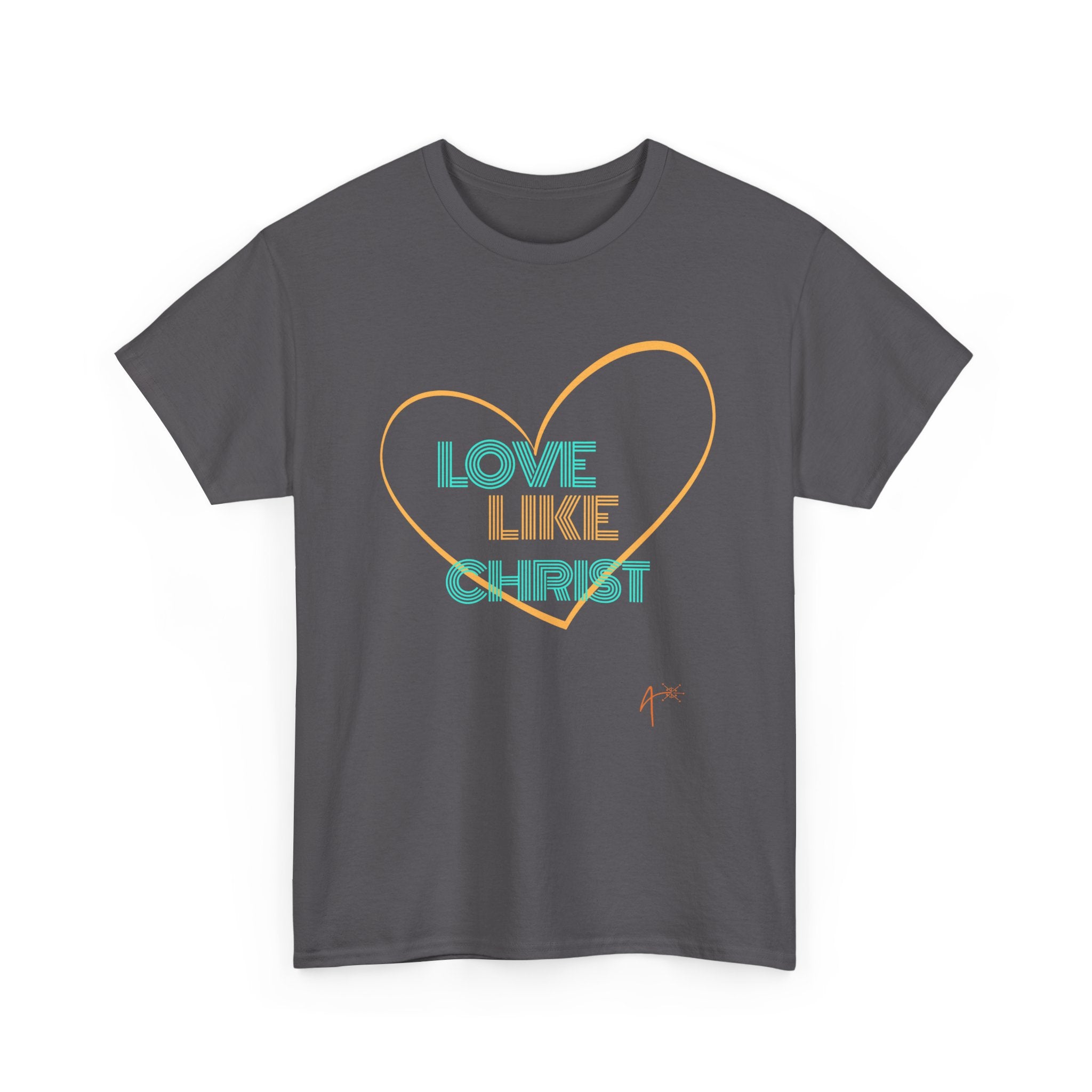 T-Shirt — "Love Like Christ" Heart Christian Tee