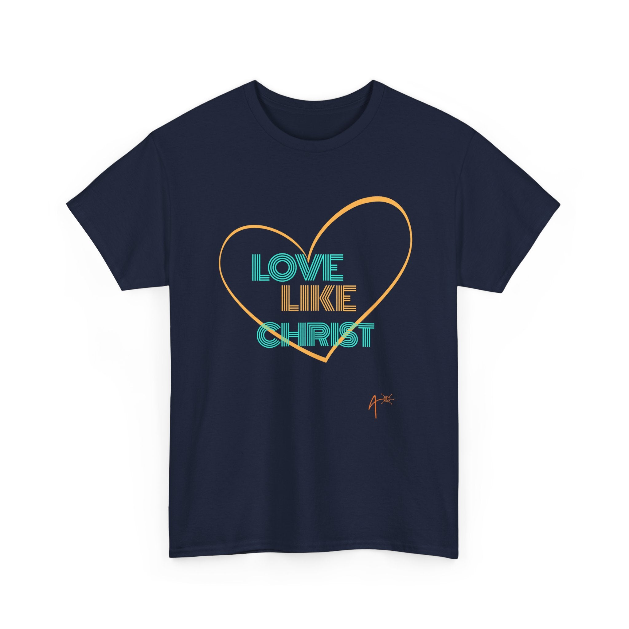 T-Shirt — "Love Like Christ" Heart Christian Tee