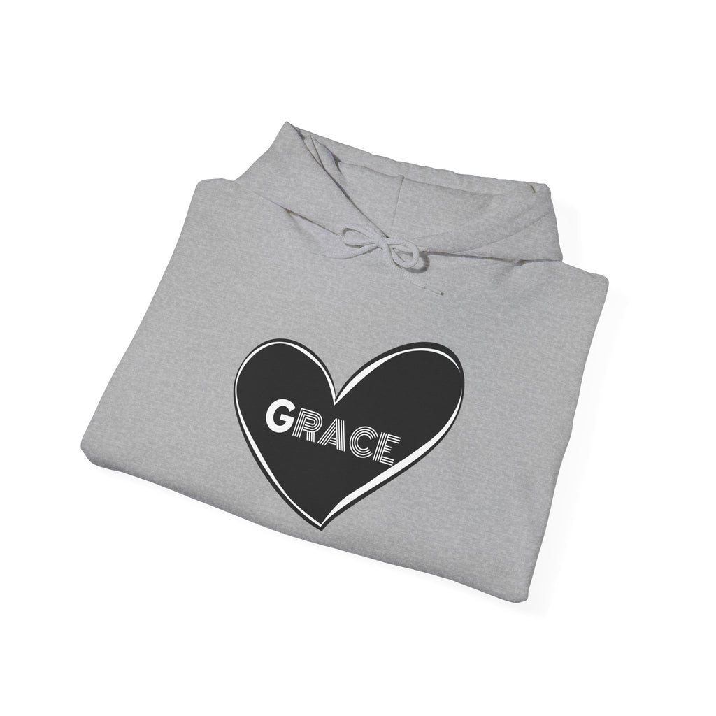 Grace Heart Hoodie — Simple Inspirational Graphic Pullover