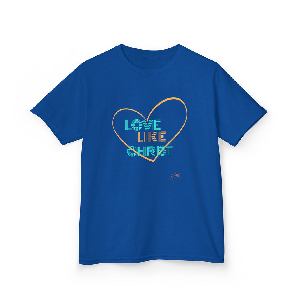 Kids Tee — "Love Like Christ" Heart Graphic