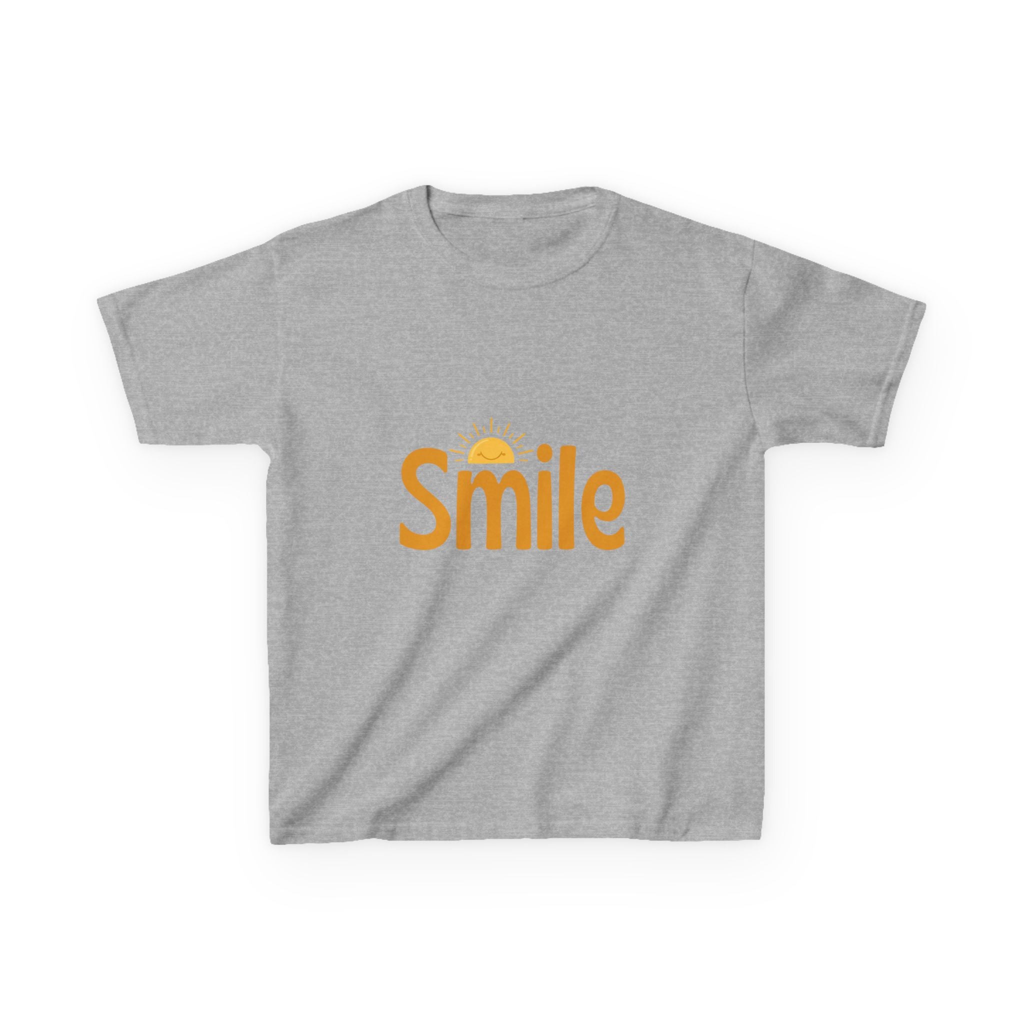 Kids Tee — "Smile" Sunshine Graphic Cotton Shirt