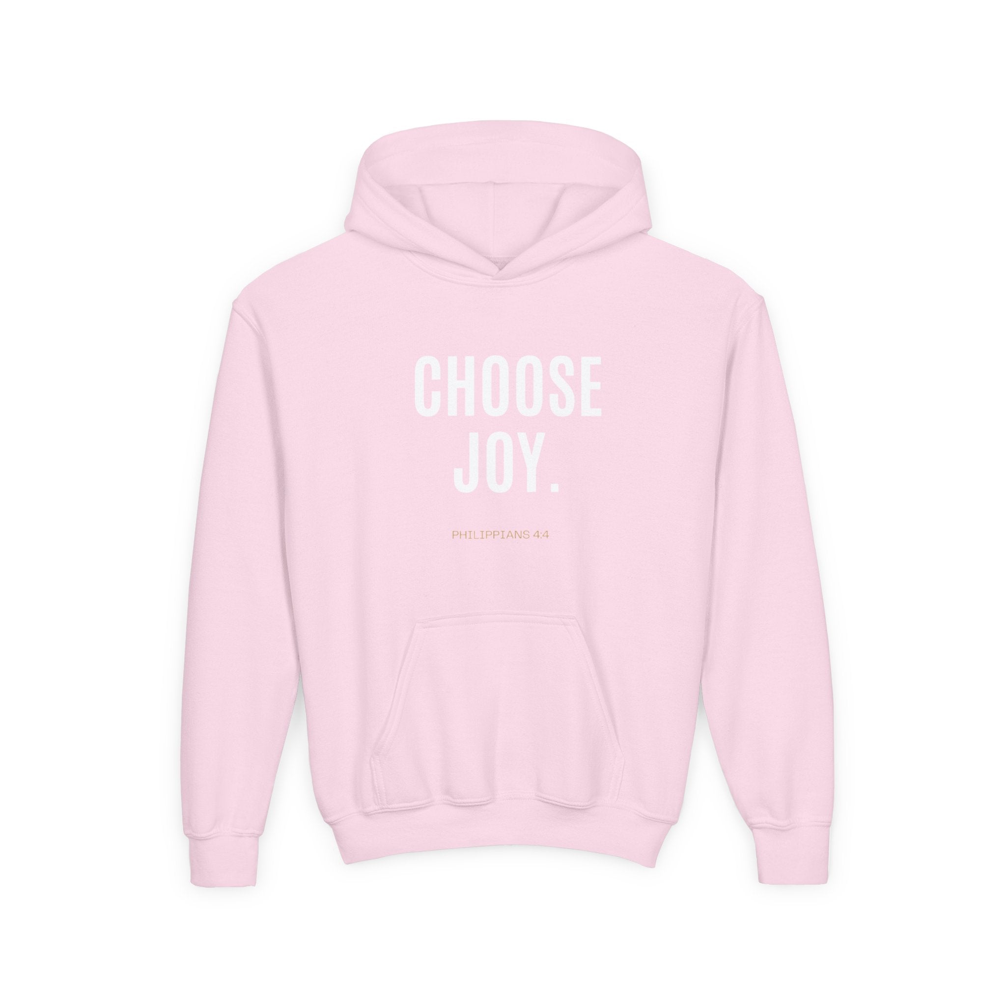 Youth Hoodie — Minimal Tiny 'be kind' Chest Print, Cozy Casual Kids Sweatshirt