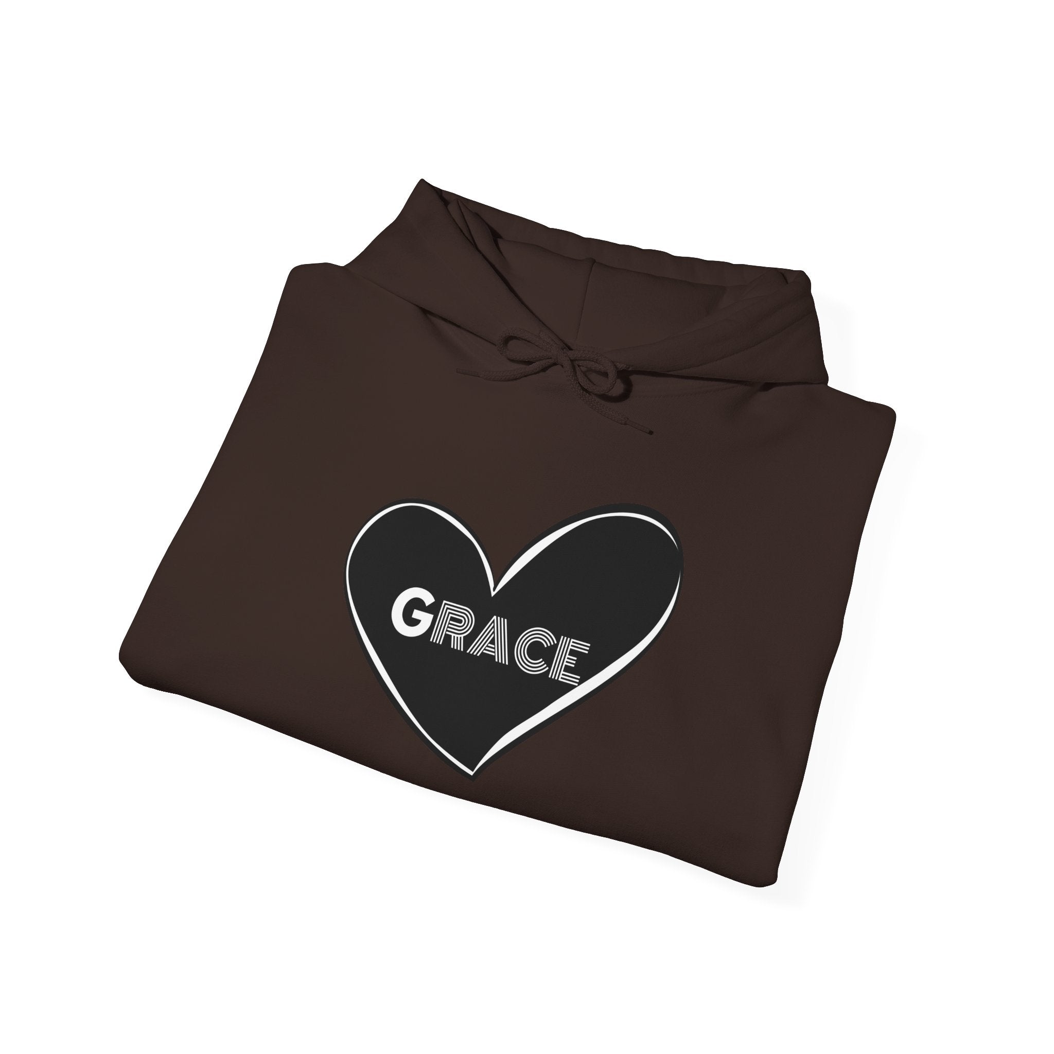 Grace Heart Hoodie — Simple Inspirational Graphic Pullover